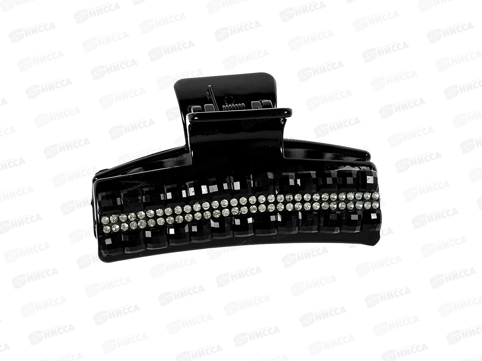 Краб пластик 8 см. черный со стразами в асс.№3596