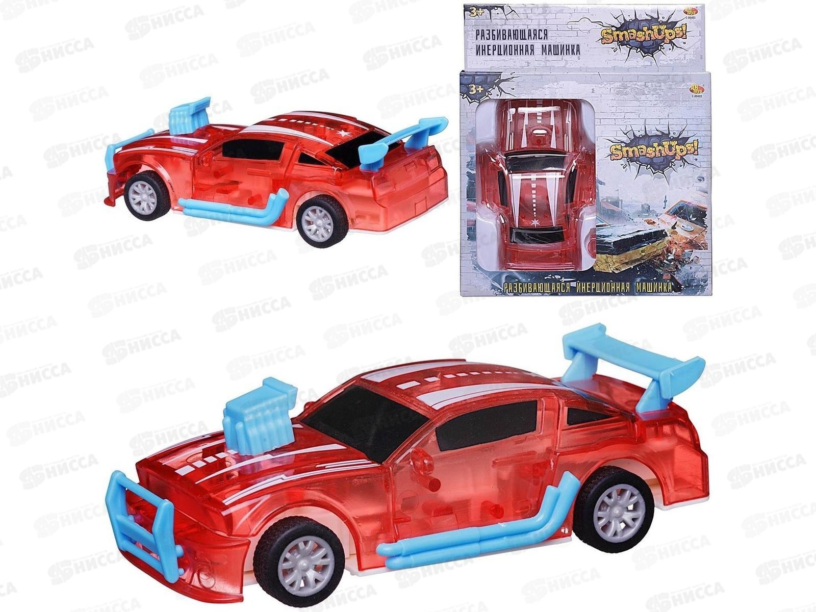 Машинка инерц. разбивающаяся красная 1:32, С-00405, 601602