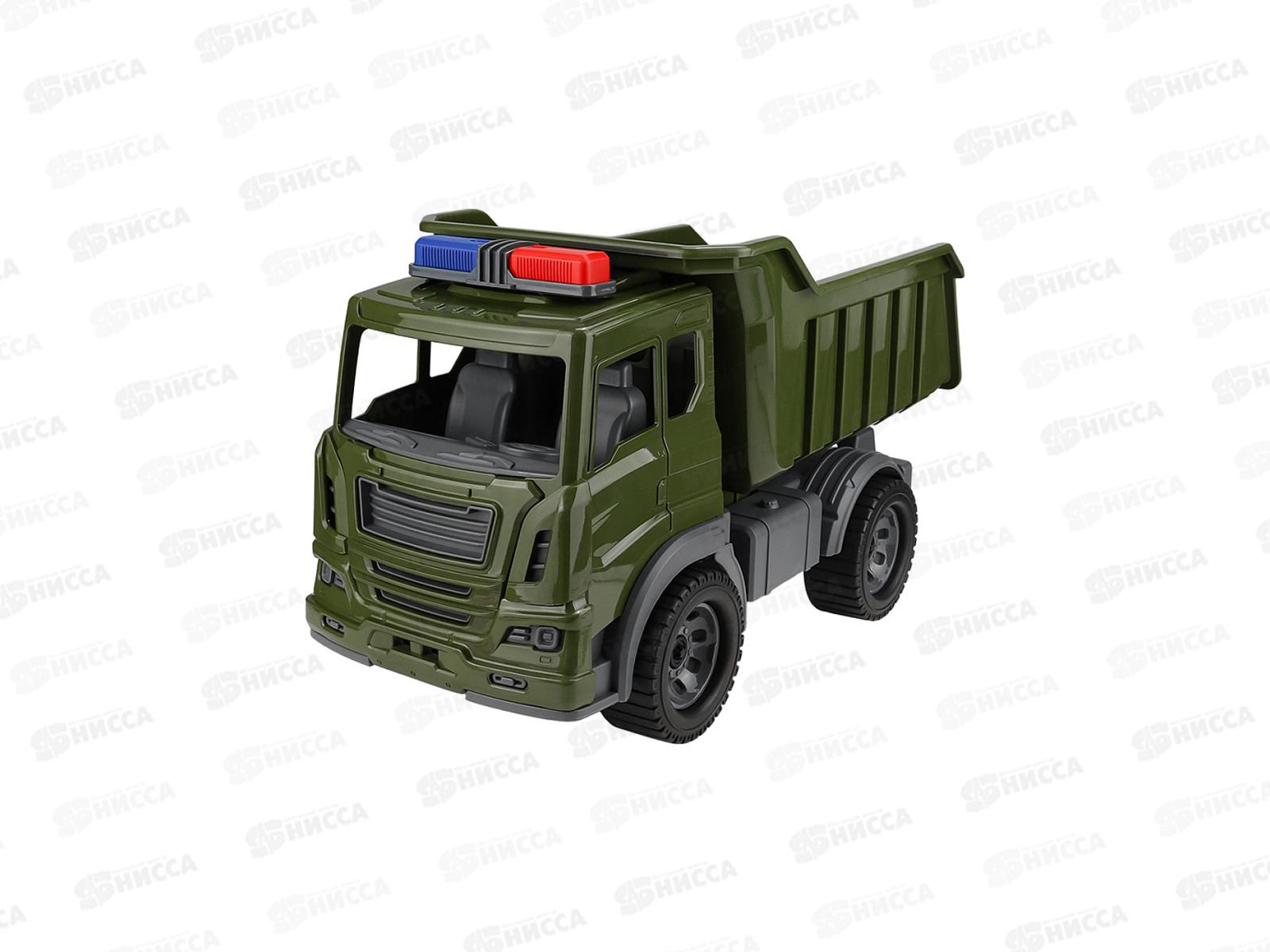 Машинка Самосвал &quotМирослав&quot Военный с мигалками 41см, И-0996 *4