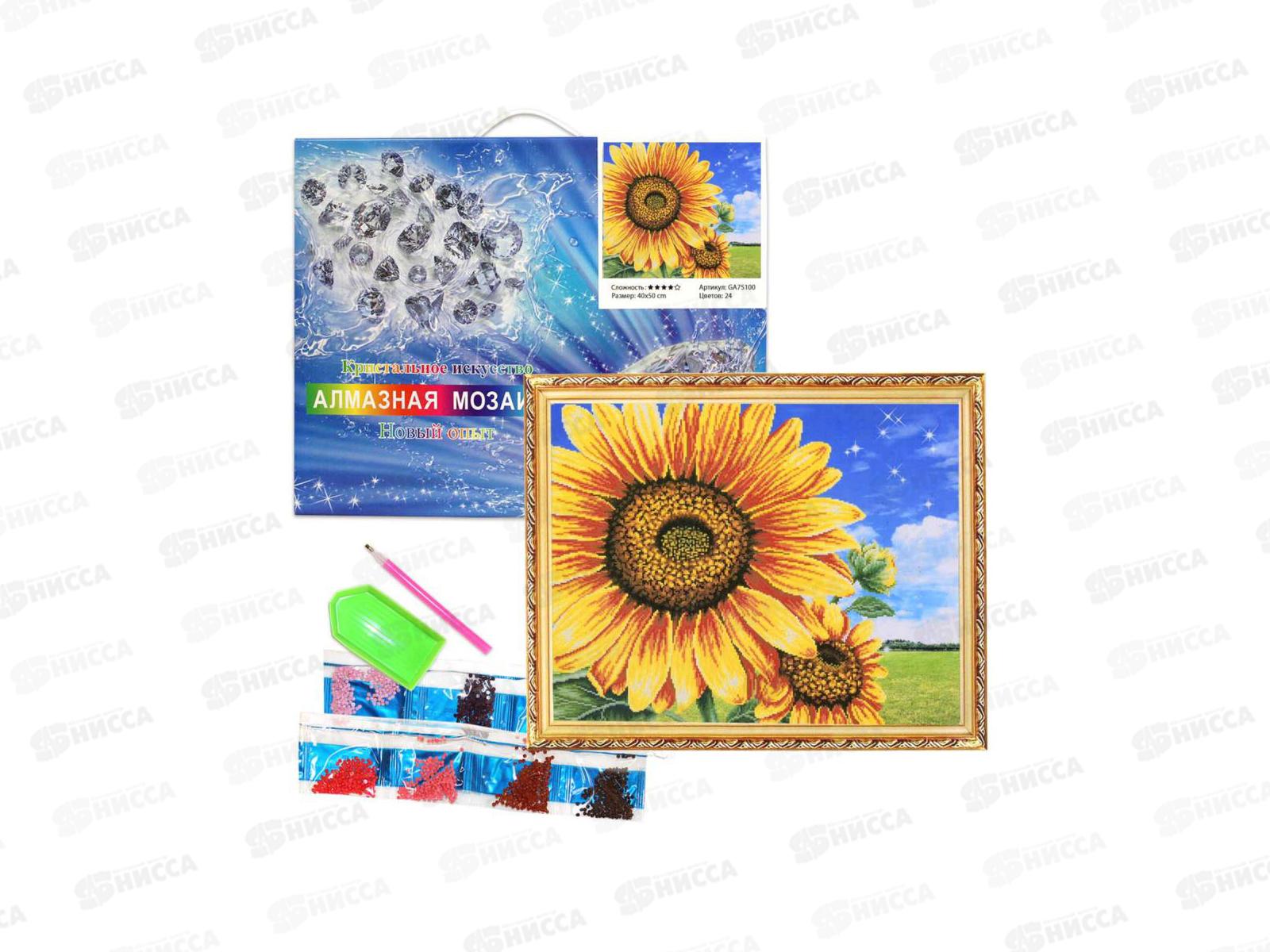 Алмазная мозаика Подсолнухи 40х50см, GA75100 *1