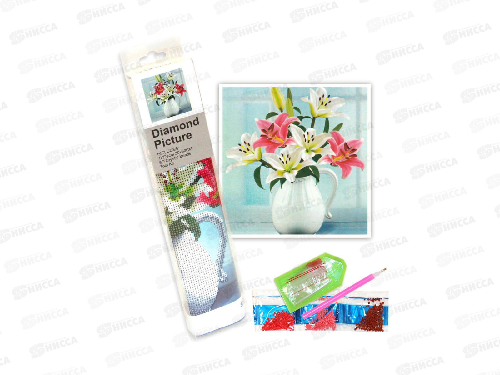 Алмазная мозаика Лилии ПУ 30х30см (ЧВ), JG24365 *1