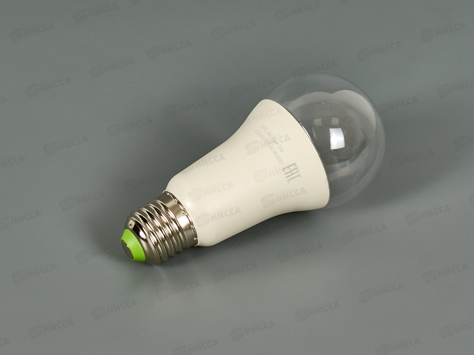 Лампа светодиод. д/растений JAZZway PPG A60 Agro 15Вт Clear E27 IP20