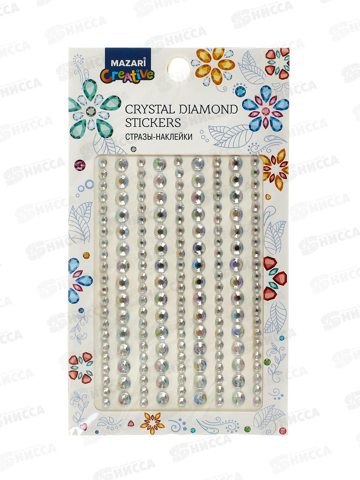 Наклейки-стразы пластиковые. асс. 4диз. 8*12 М-20440 *12