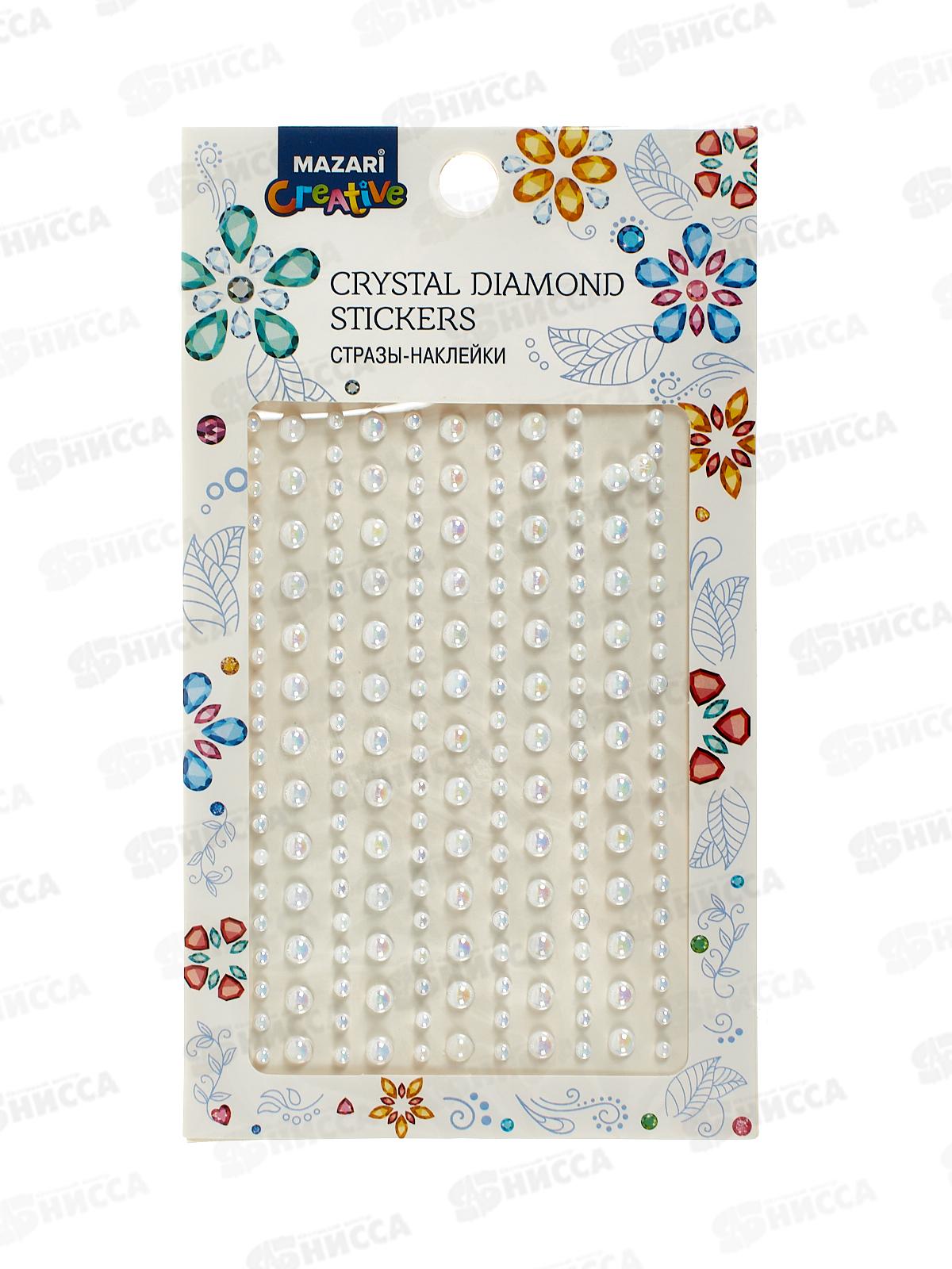 Наклейки-стразы пластиковые. асс. 4диз. 8*12 М-20439 *12