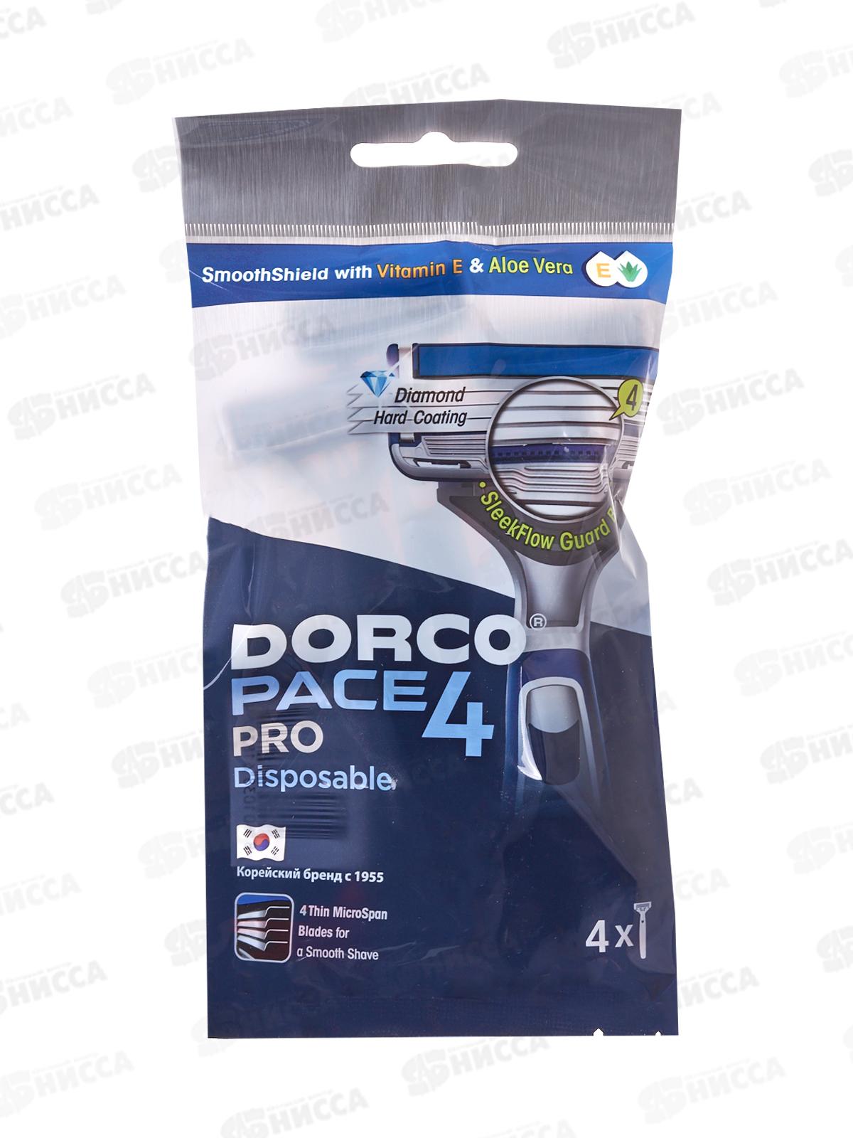 DORCO PACE4 PRO ст 3+ 1шт 4лезв плав голов увл FRC100-3+1P*12/72