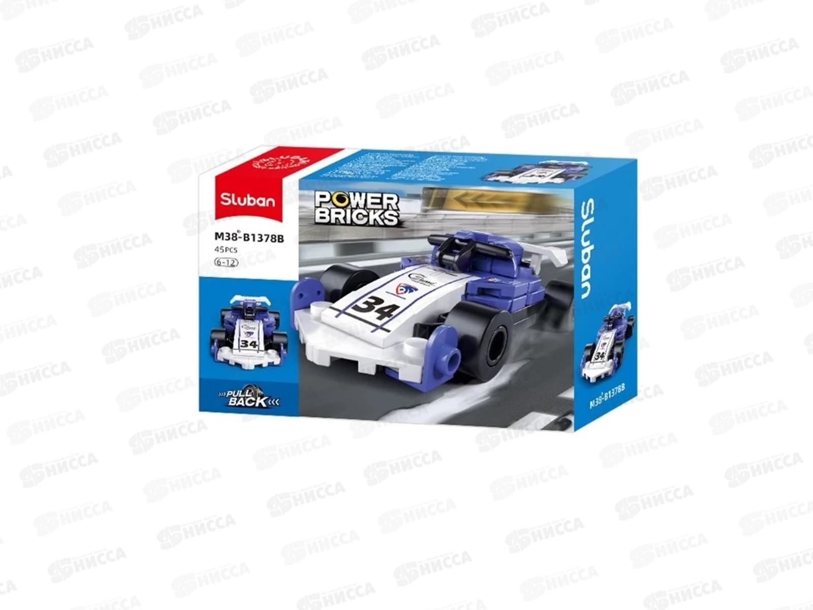 Конструктор М38-B1378B Гоночный автомобиль, 45 дет. в коробке