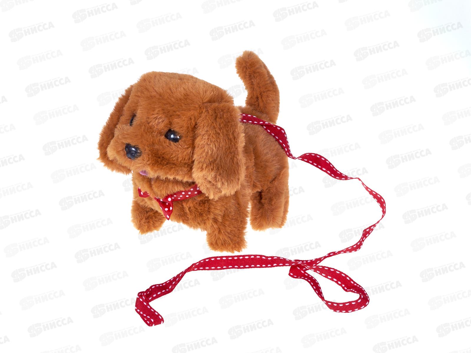 Щенок на бат. 2316816 ходит, виляет хвостом, лает, цв.коричневый в/к