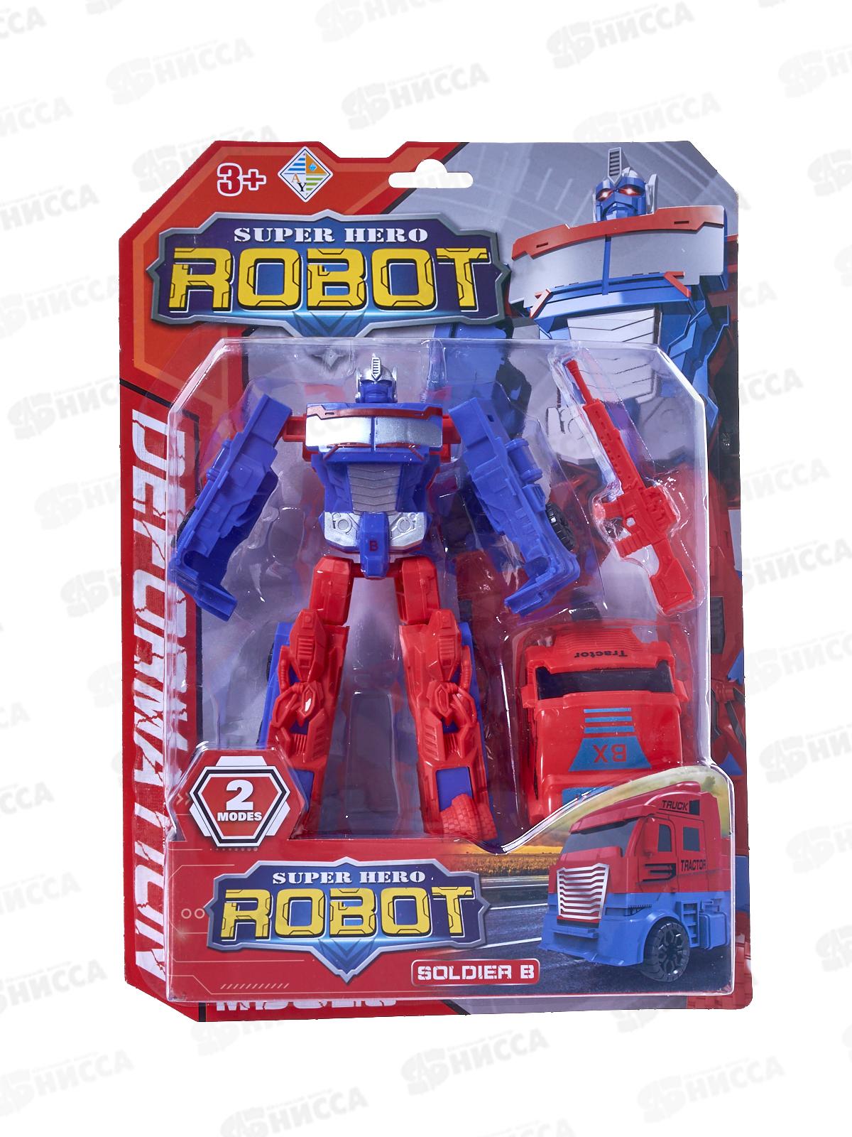 Робот-трансформер 1832487, 4 цвета, в коробке 31,5*22,5*5,5см