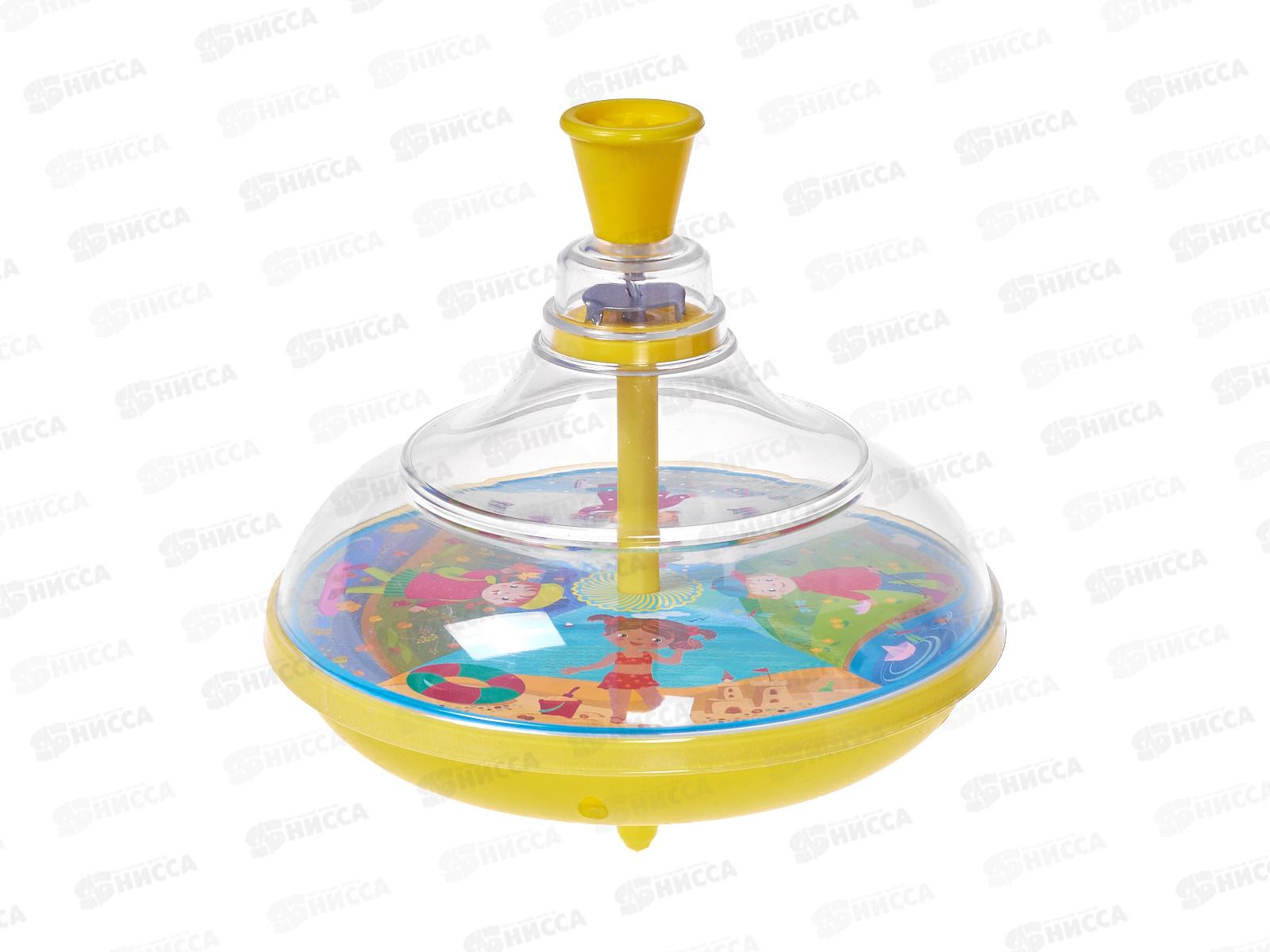 Юла прозрачная &quotElefantino&quot Времена года, желтый  IT108368 в сетке