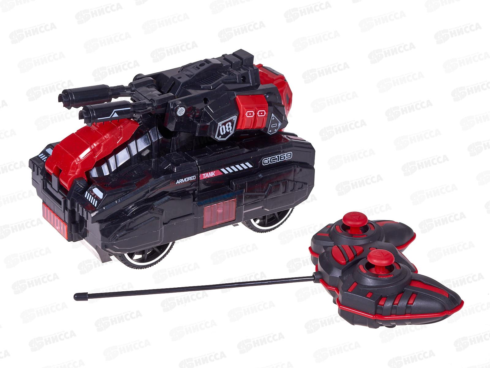 Танк на пульте р/у 2802182, 3 цвета, 12*26*18см в коробке