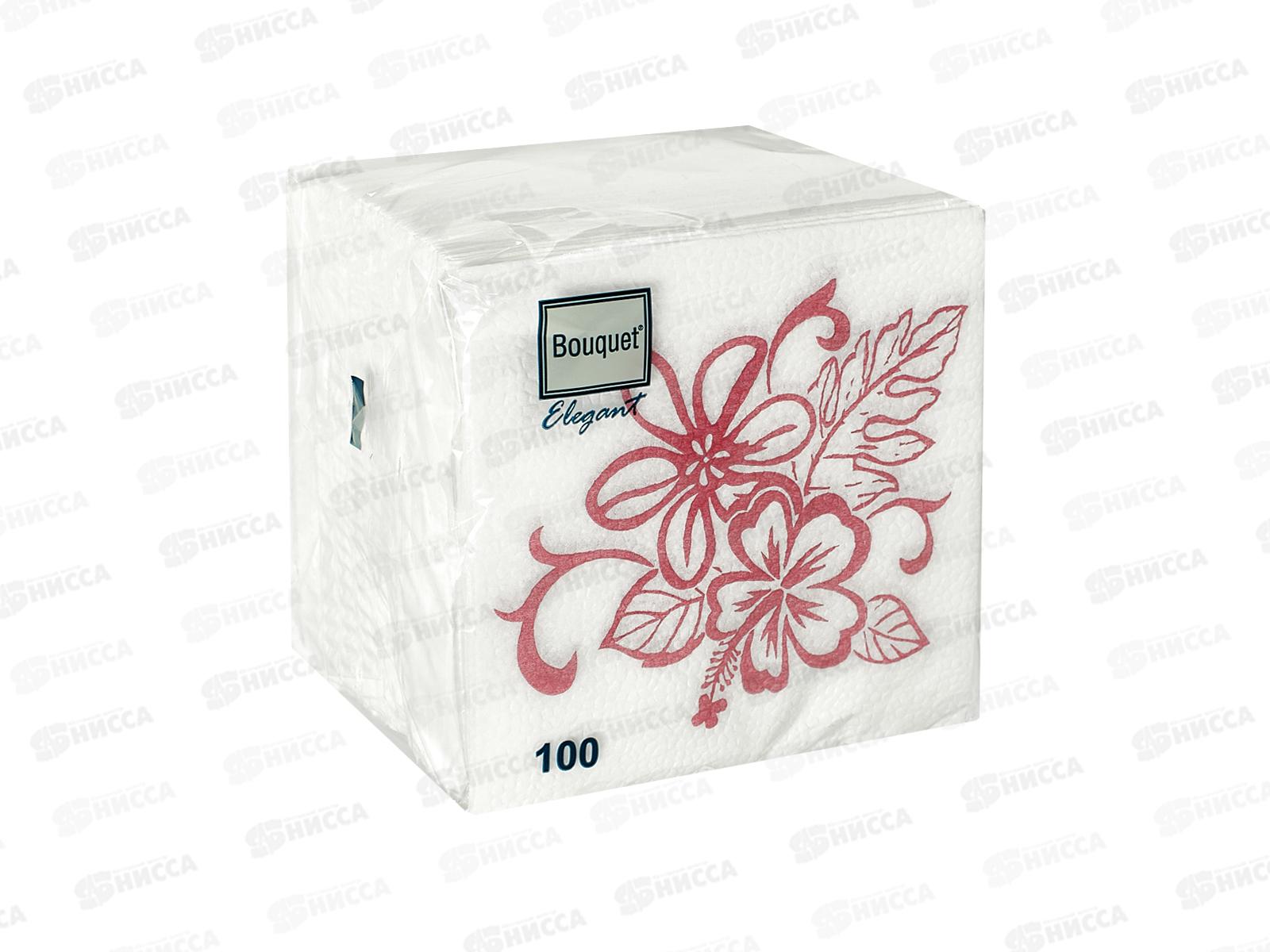 Салфетки 1слойные 100л 24*24 Bouguet Elegant Гибискус, 57375 *16
