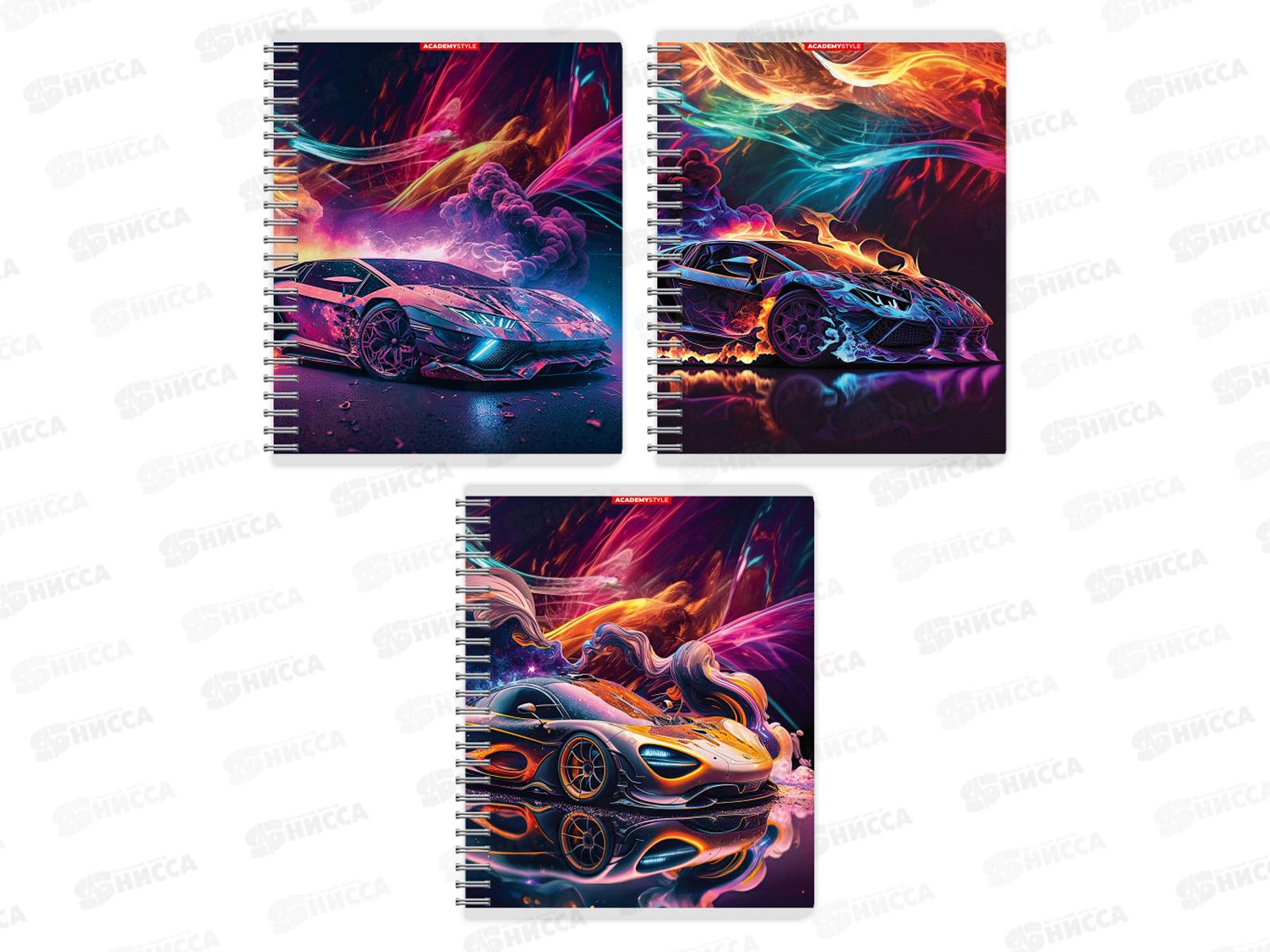 Тетрадь 48л кл. АКАД Пламенные тачки,греб. EAC-15215/3 *16/48