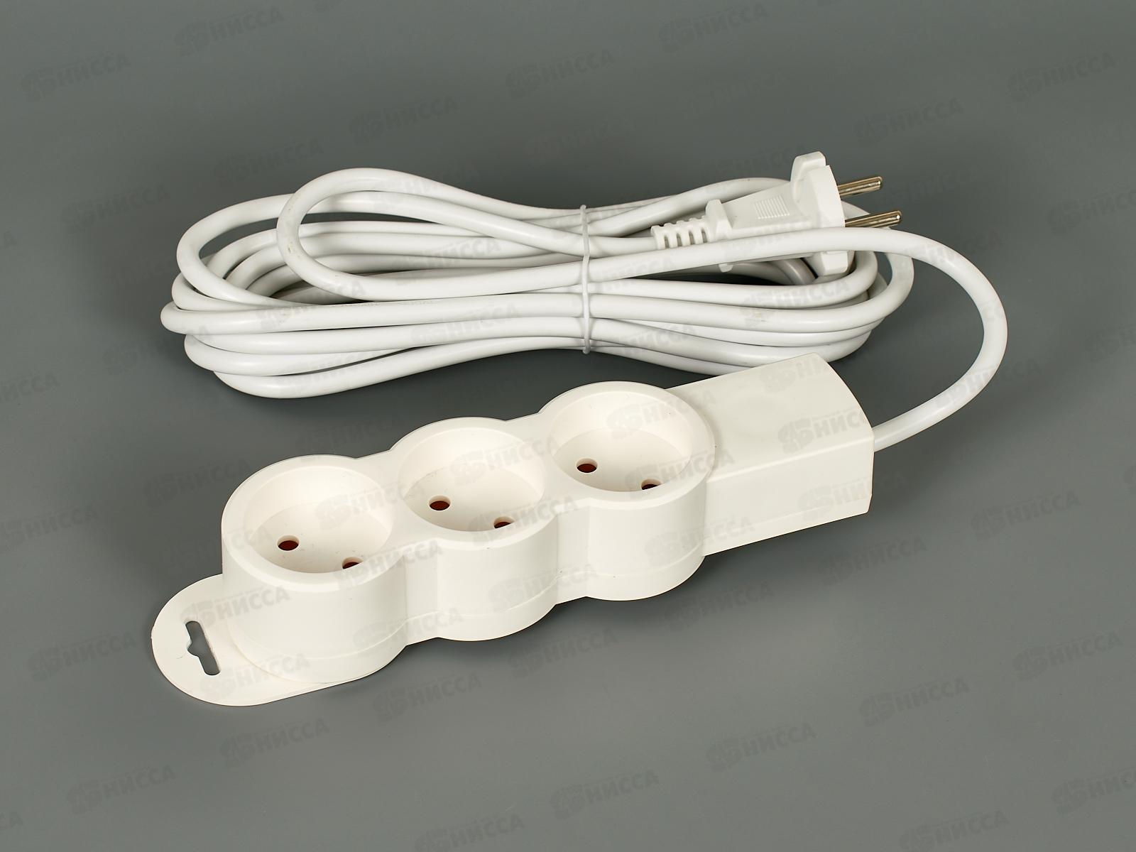 Удлинитель СПУТНИК Mi303BE 4.5м  3роз., ПВС 2*0.75мм 10А IP20 *30