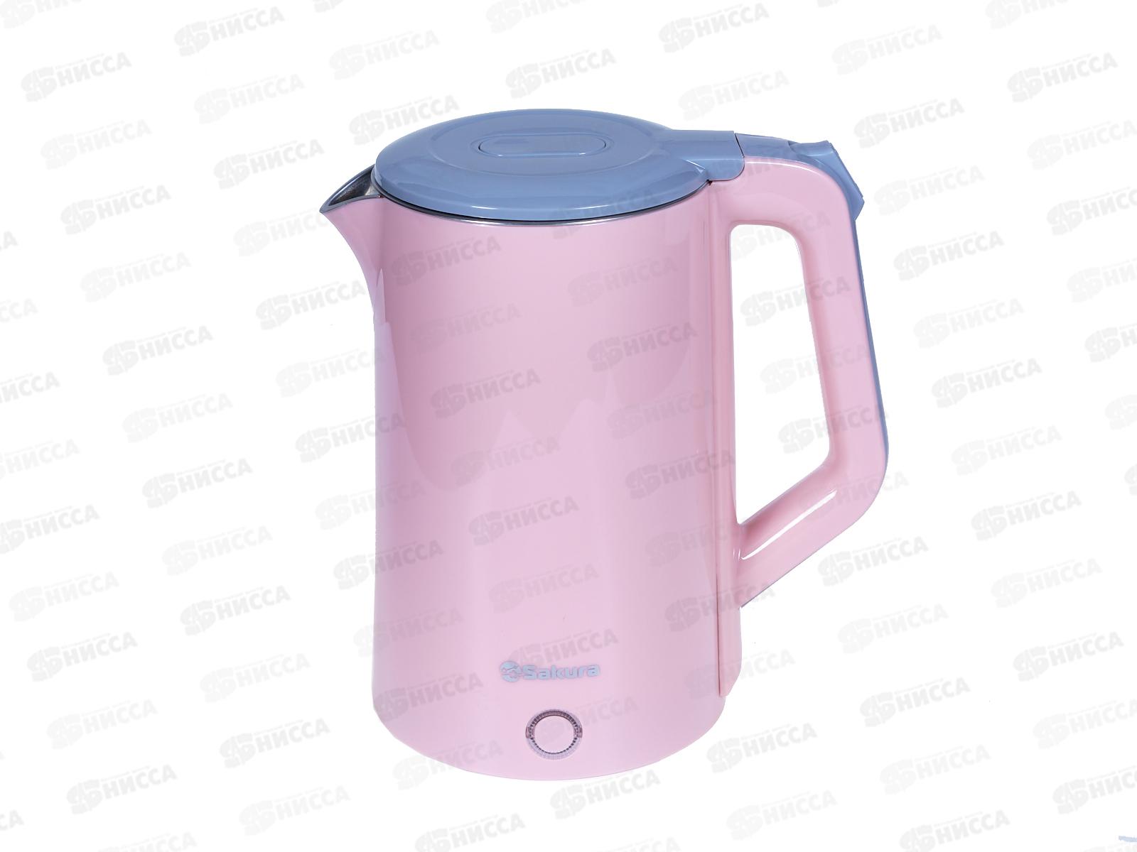 Чайник электр. SA-2150GP 1,8л розово-серый