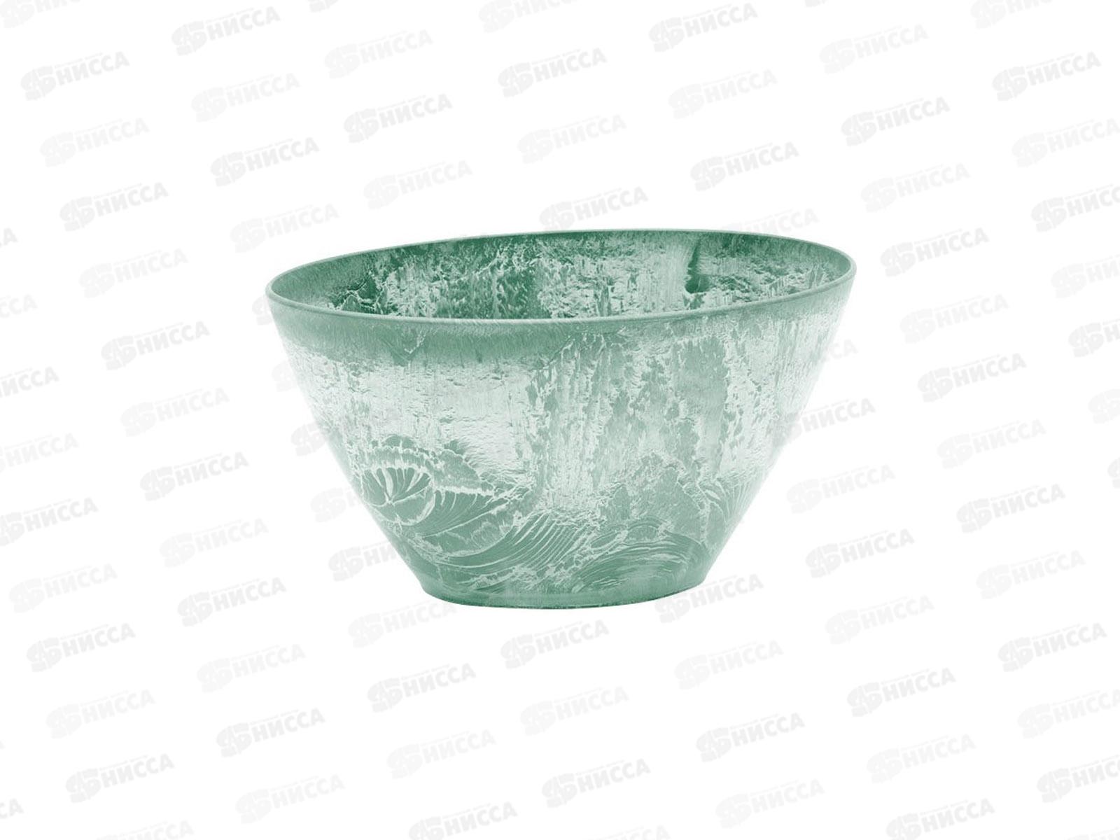 Кашпо &quotМИКРИТ&quot овал 1,4л Зеленый слайн М3108 *16