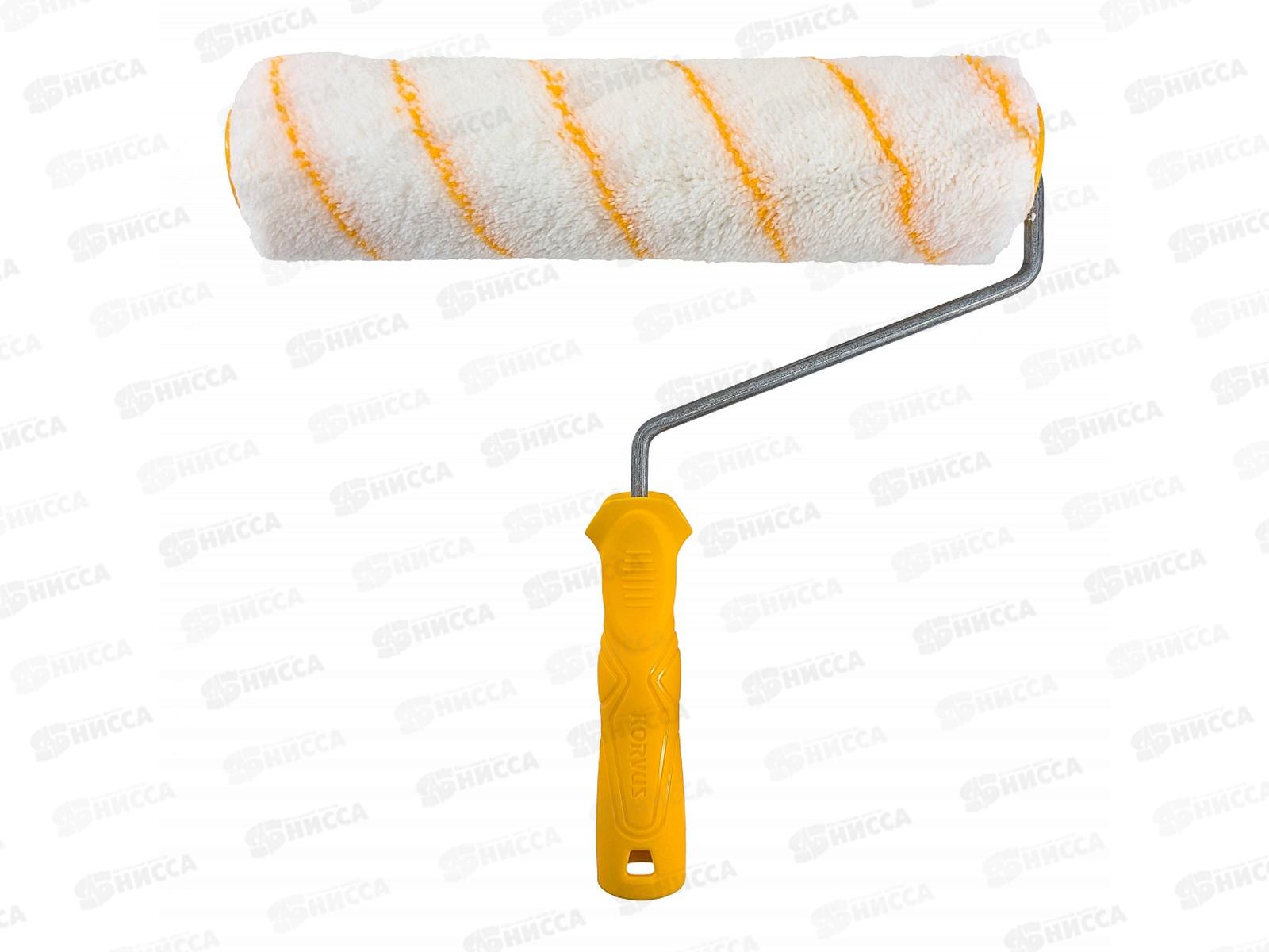 Валик с ручкой полиакрил 12/250/40мм желт.нить D6мм  0206135