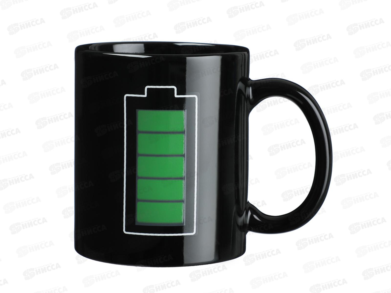 Кружка 350мл Батарейка, с терморисунком, керамика, MILLIMI, 806-241 г