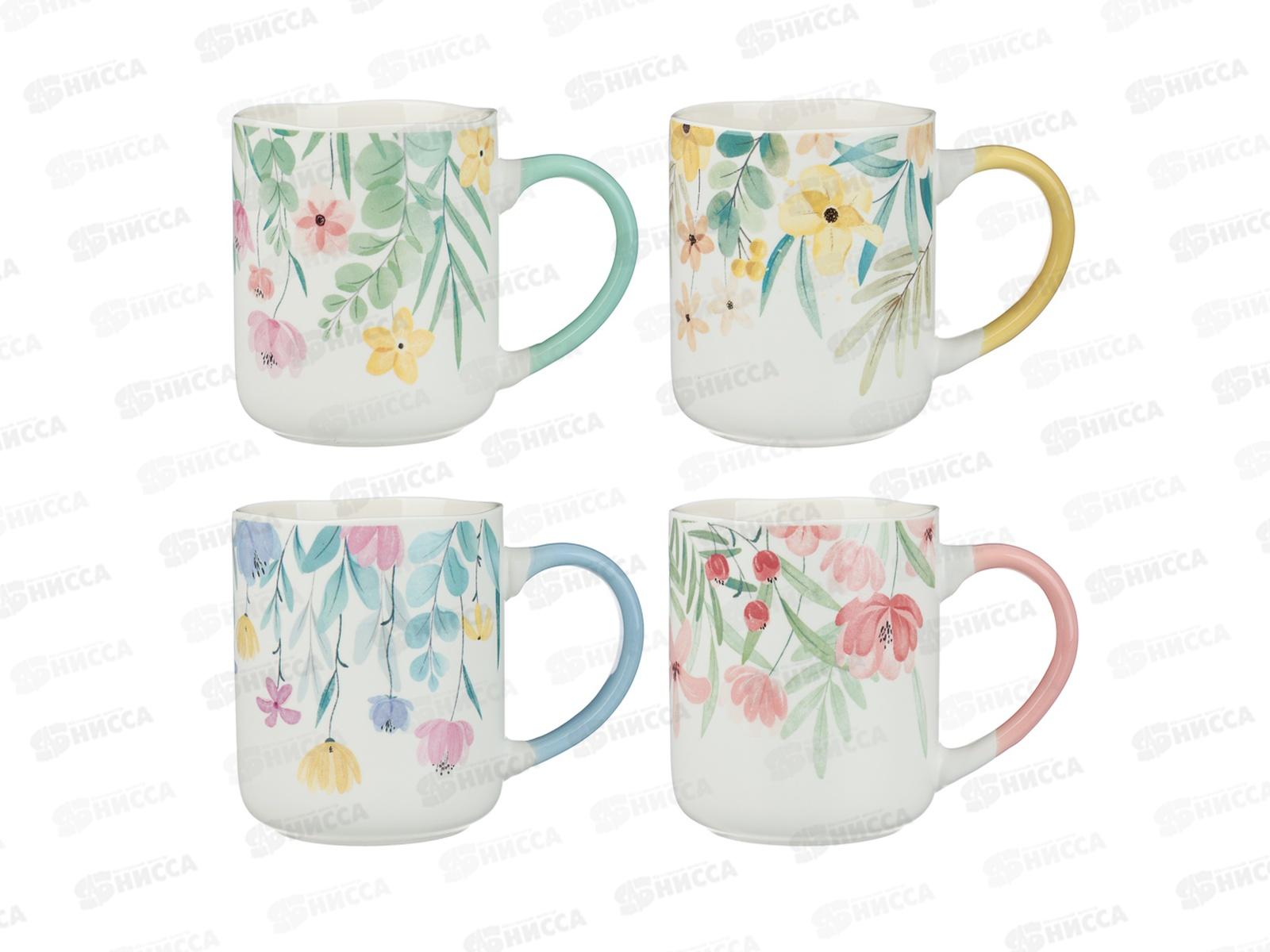 Кружка 380мл Весна, фарфор, 4 диз., MILLIMI, 806-365  г