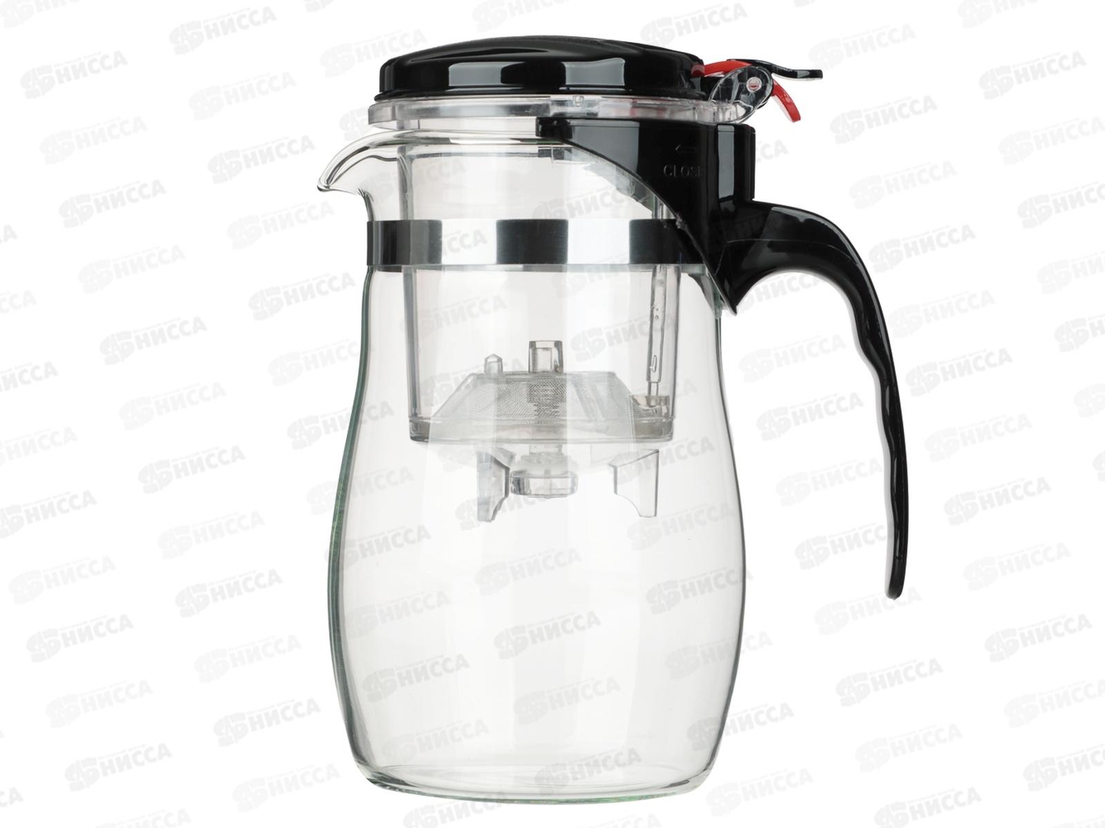 Чайник заварочный Vetta 750мл с кнопкой, стекло 850-275  г