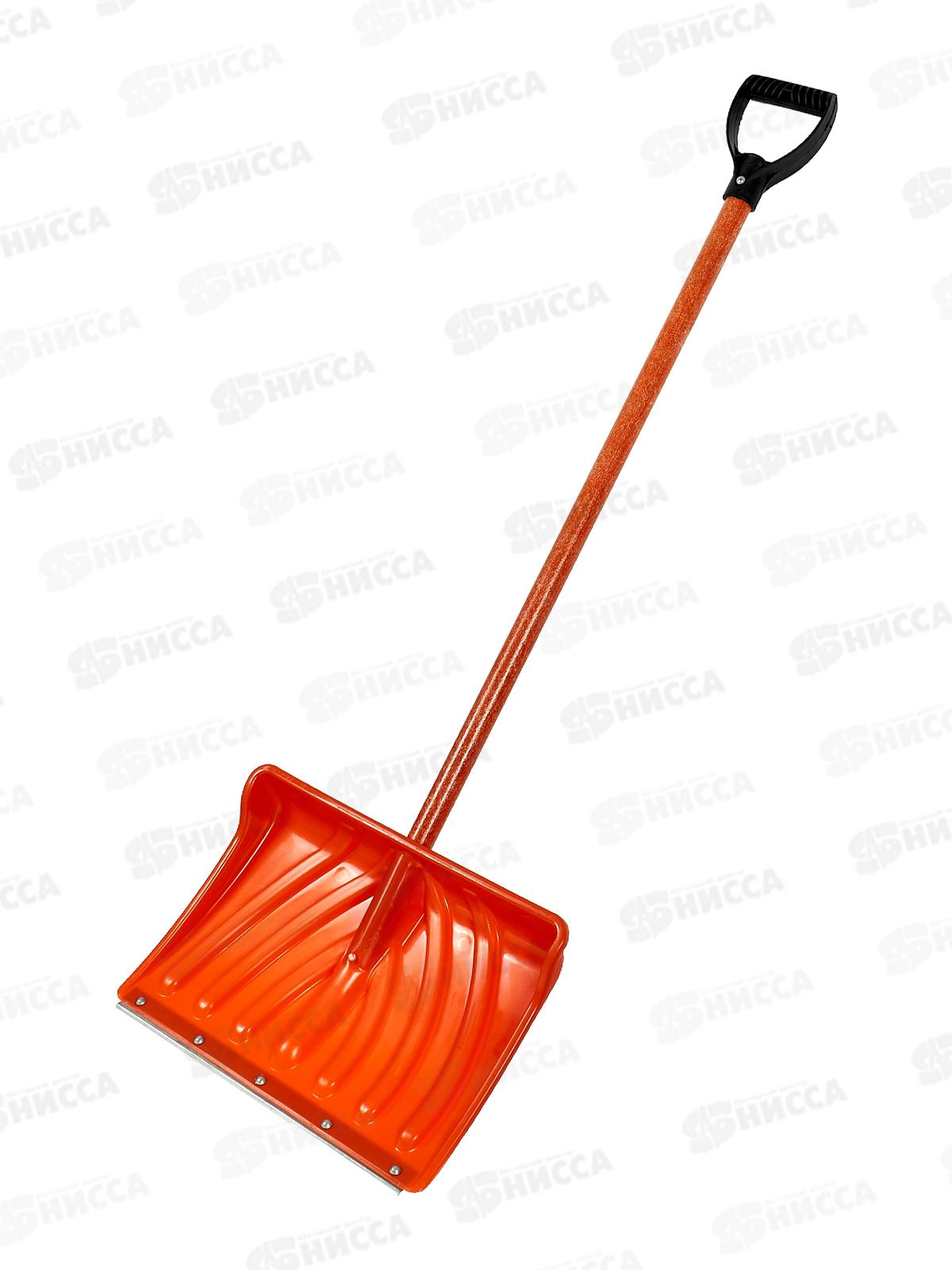 Лопата снеговая 465*340мм &quotКрепыш-№2&quot пласт., цветная, с стеклокомпозитным черенком и V-ручкой *5