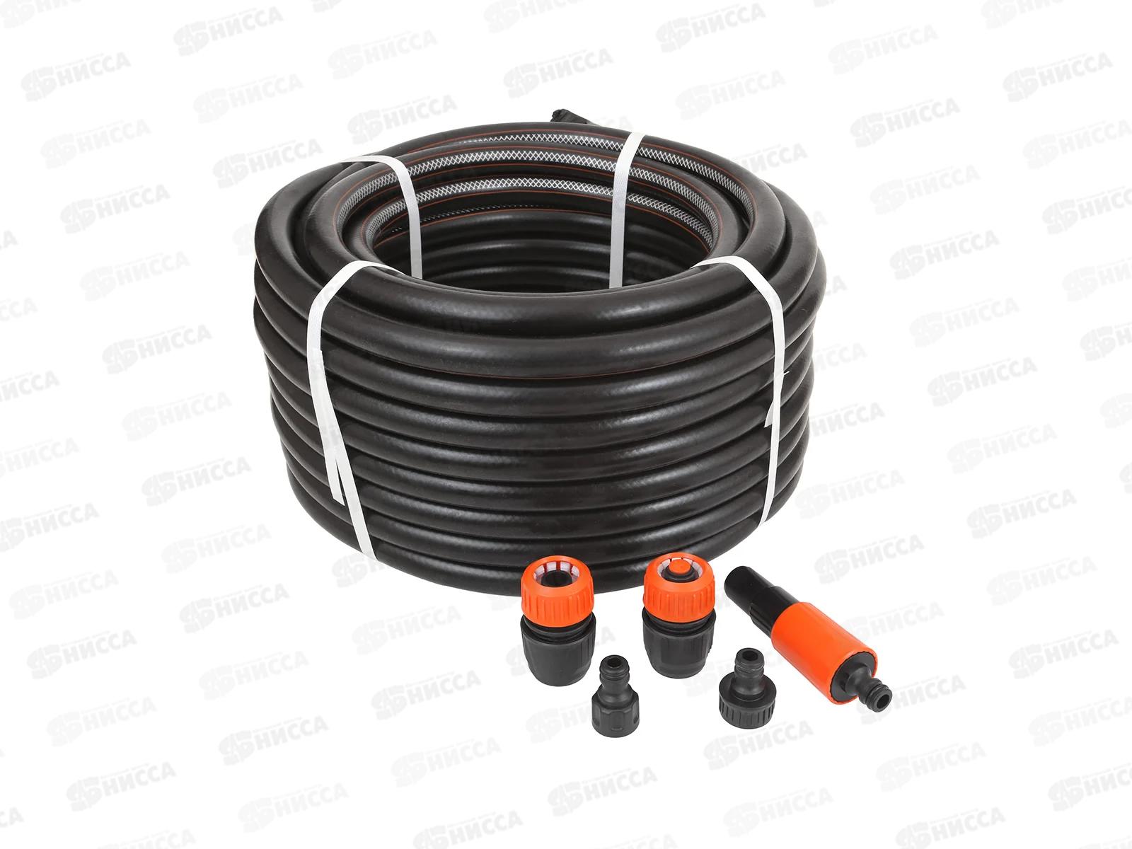 Набор для полива со шлангом ЖУК оптима 25м 3/4&quot и регулируемой насадкой