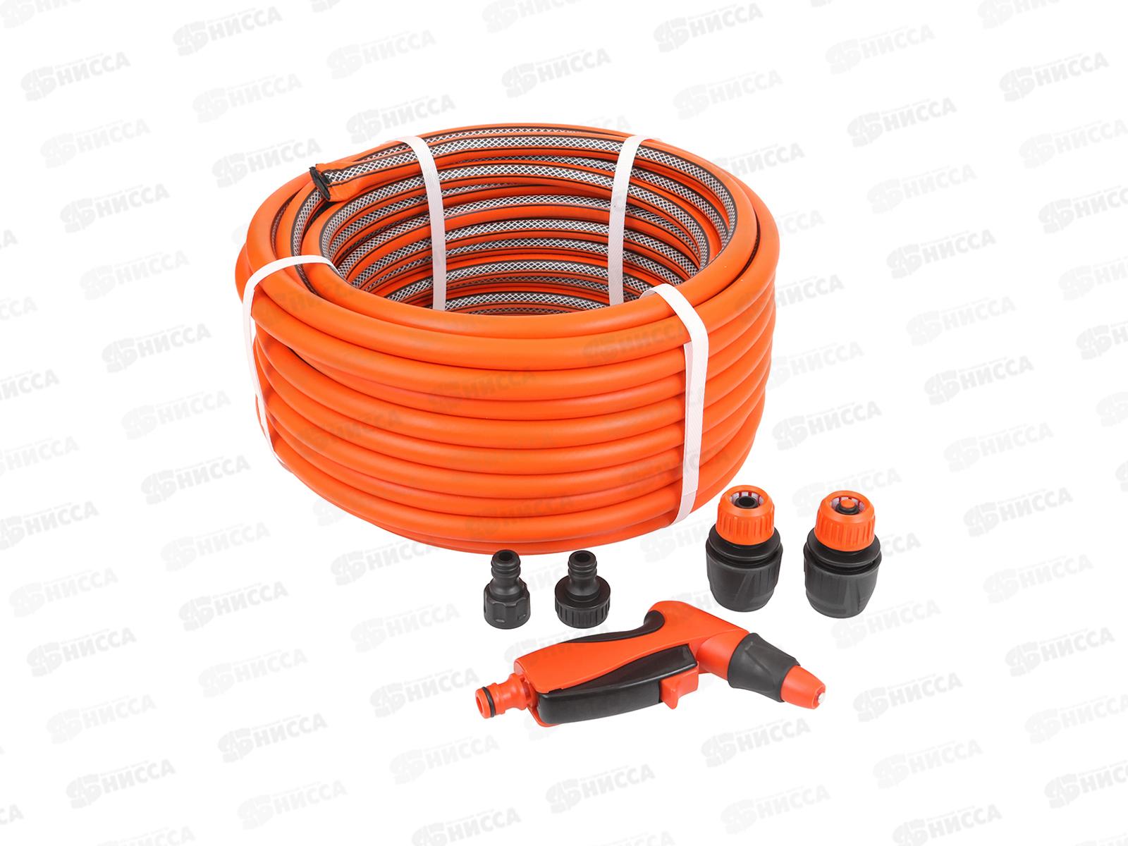 Набор для полива со шлангом Жук классик 25м 1/2&quot и семифункциональным пистолетом поливочным Жук Эрго