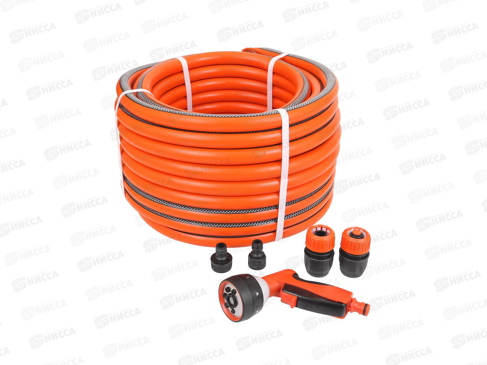 Набор для полива со шлангом Жук классик 25м 3/4&quot и семифункциональным пистолетом поливочным Жук Эрго