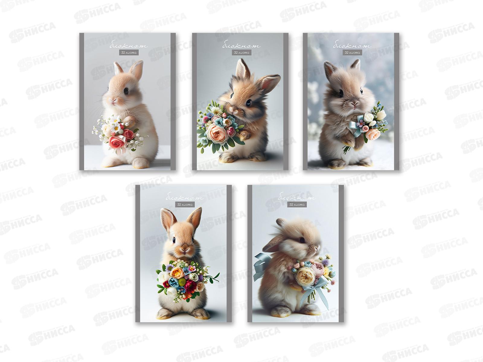 Блокнот 32л SVETOCH А6 Зайка моя, клетка, 01727