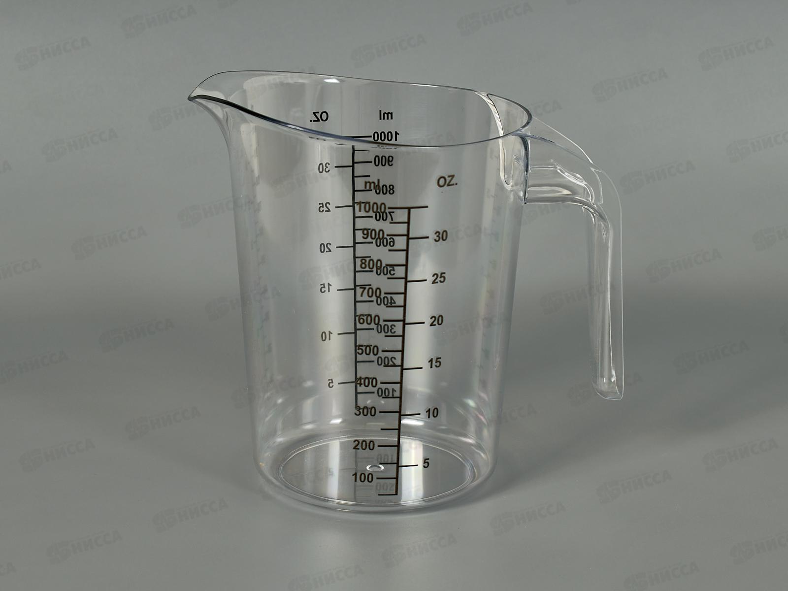 Кувшин с мерной шкалой 1000мл прозрачный КТ-КПК-004