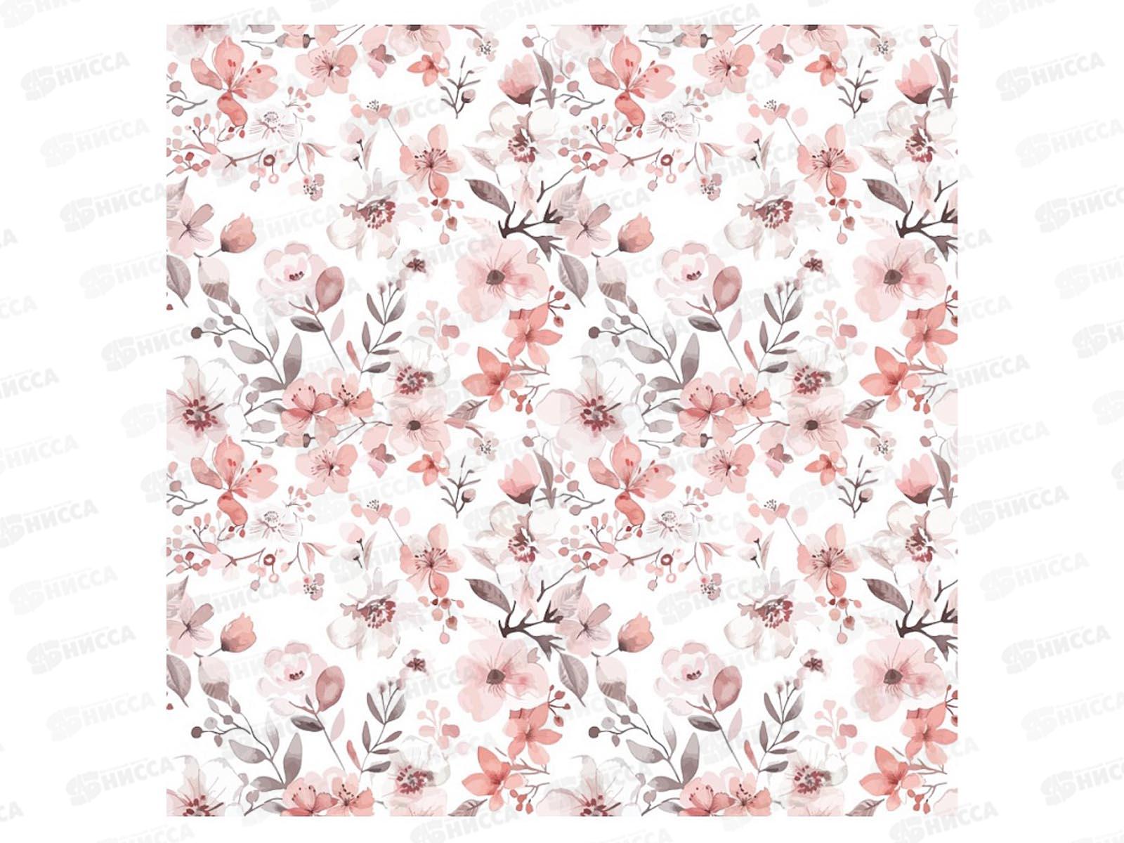 Бумага упаковочная MI Нежные цветы (10л,70*100см) УБ-6815