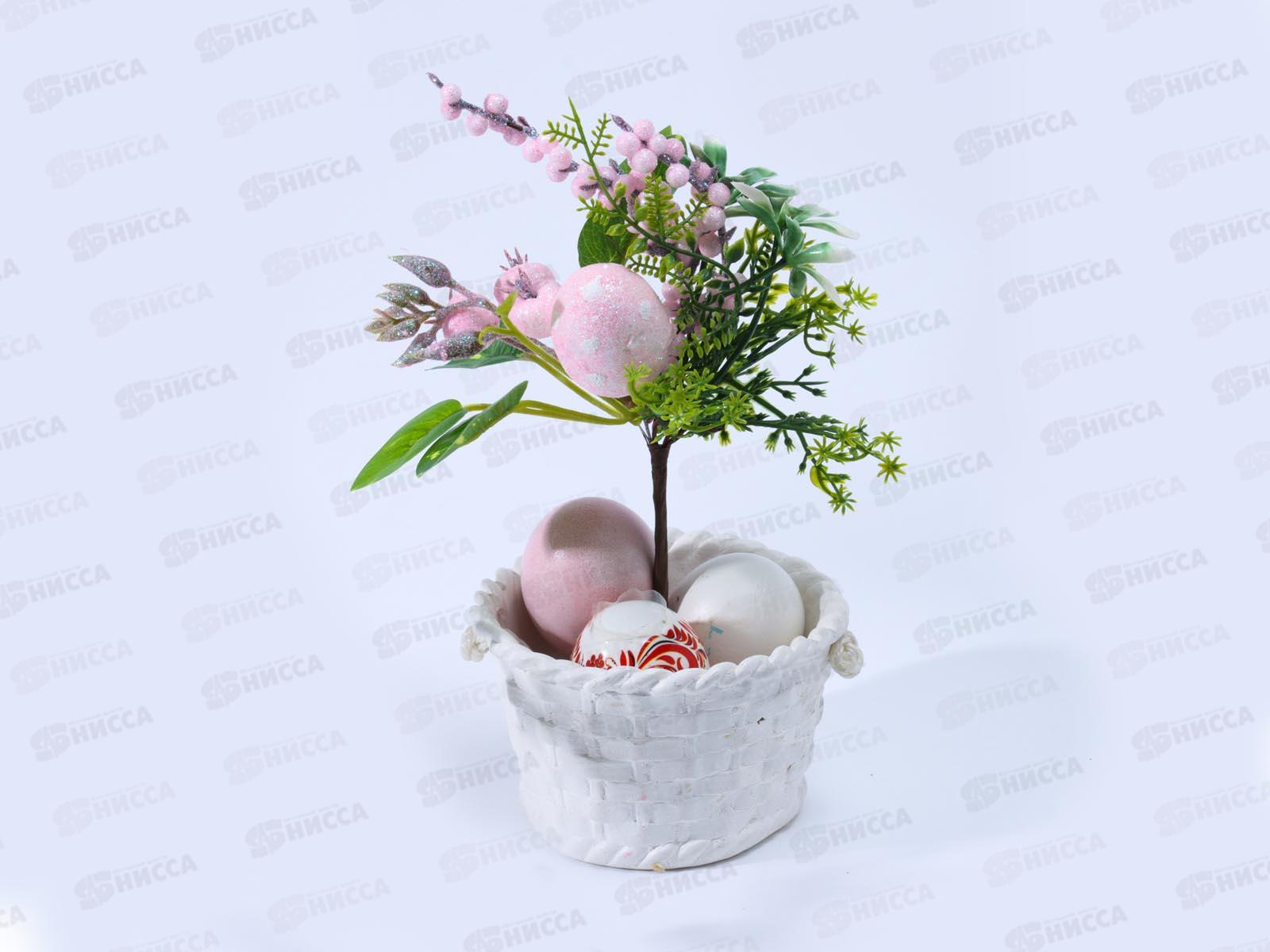 Декор пасхальный &quotЯйца розового цвета&quot 11*15*26см 9954534