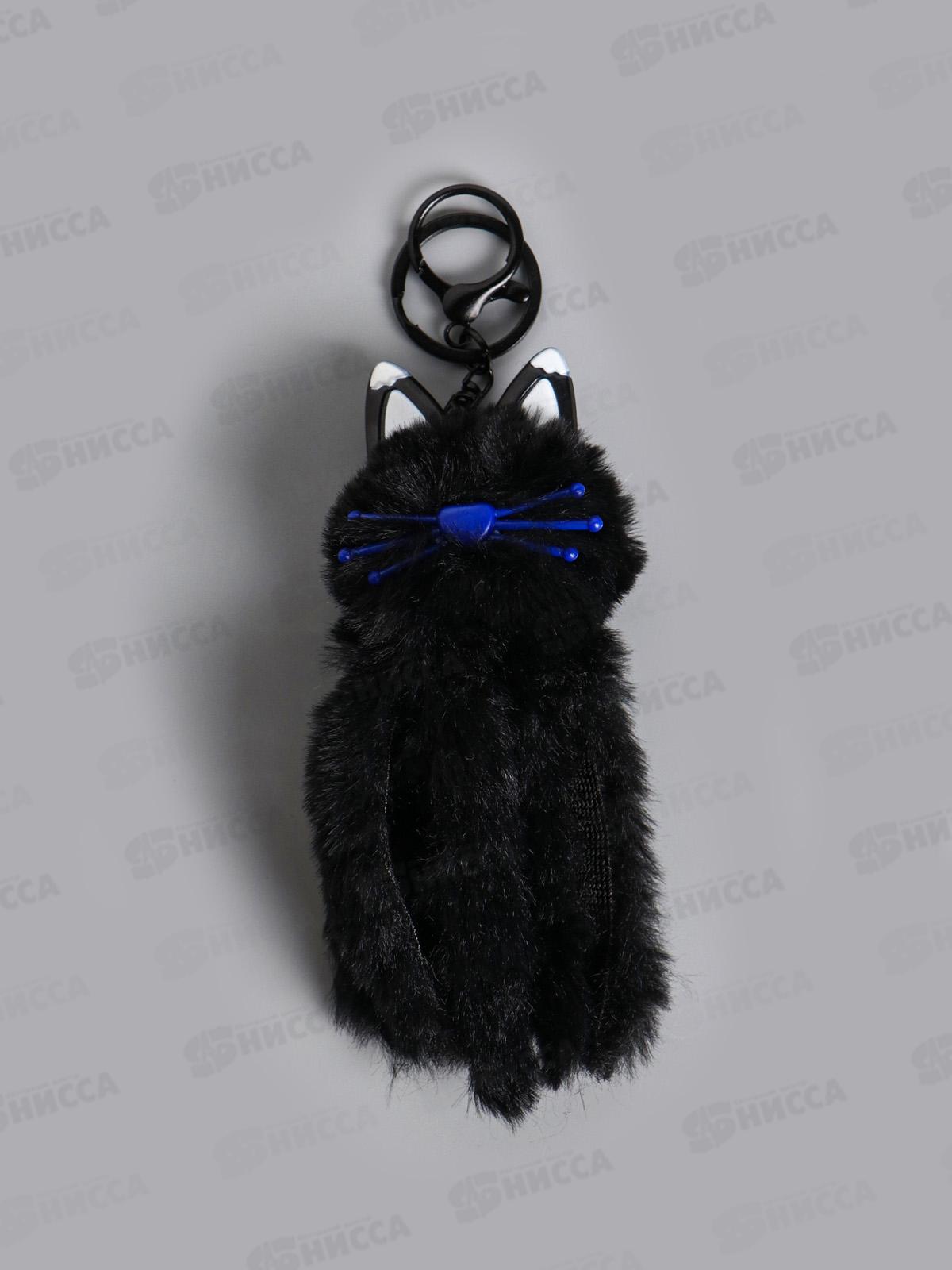 Пушистик на кольце Чёрный кот 18*5*5см 10904372