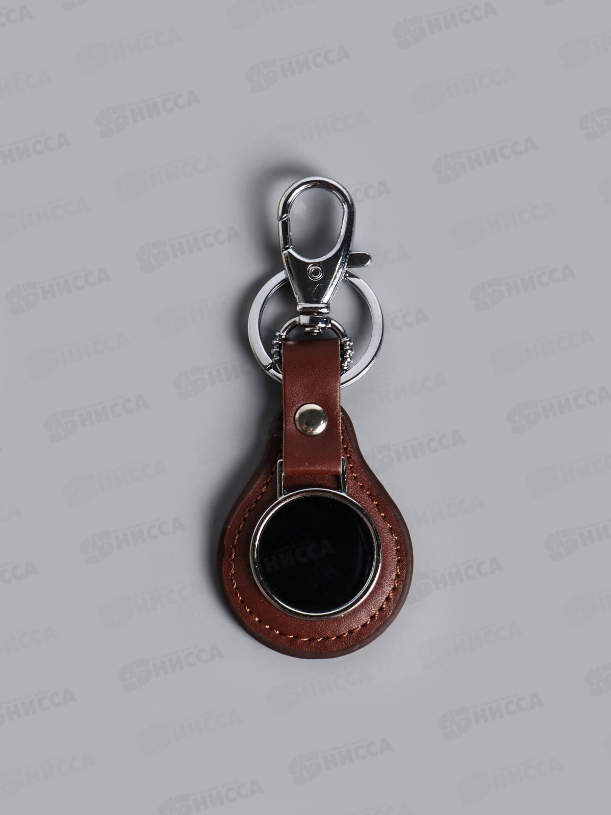 Брелок под нанесение кожзам &quotЖетон&quot коричнев. 11*4,5см 10904386