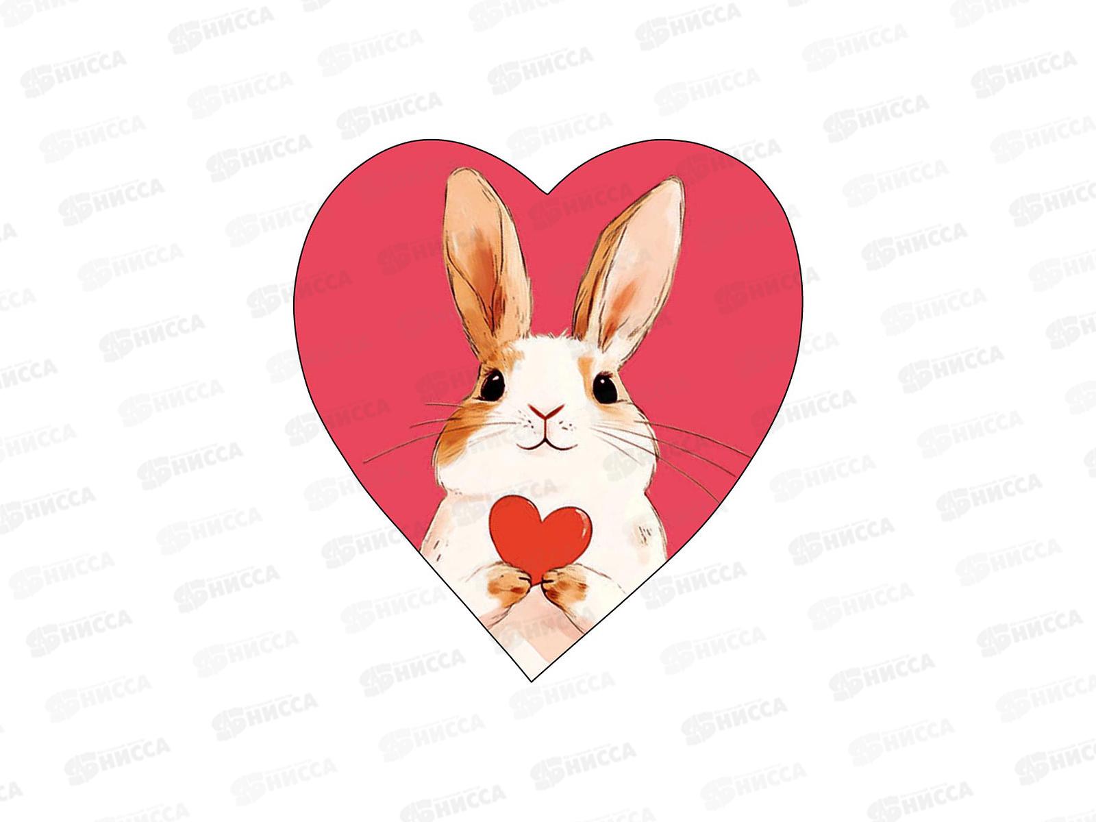 Открытка мини Заяц с сердцем С Дн.Св.валентина 0219.721