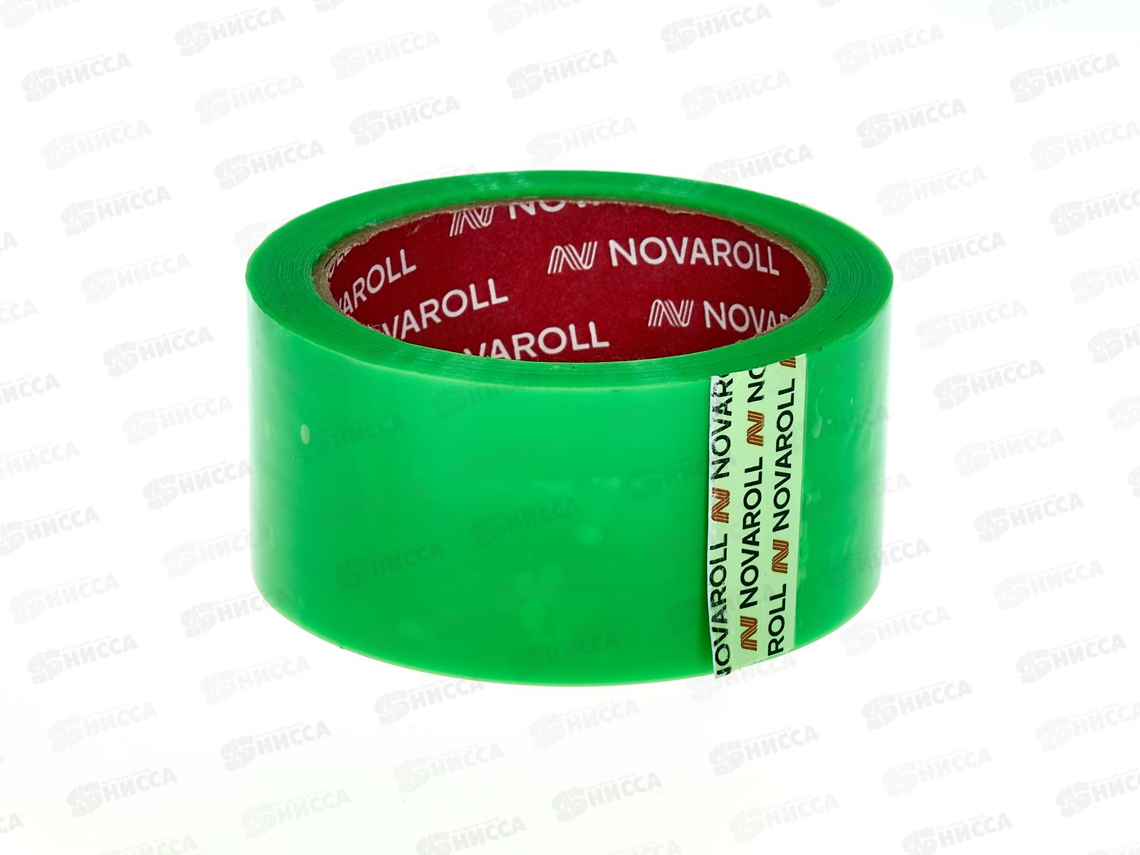 Скотч 48*66м прозрачный цветной НОВА РОЛЛ 38мкм, зеленый, 0140-0020 *36