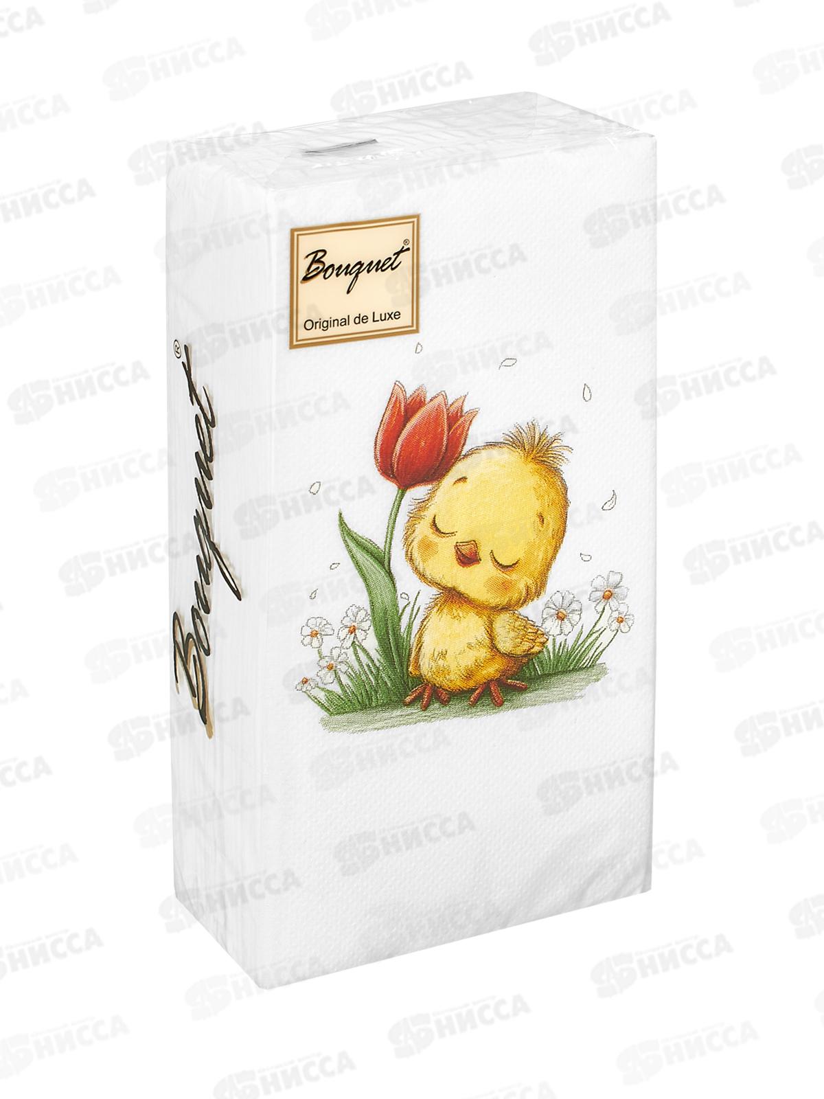 Салфетки 2сл 20л  33*33 Bouquet Original de Luxe Милый цыплен,25532*12