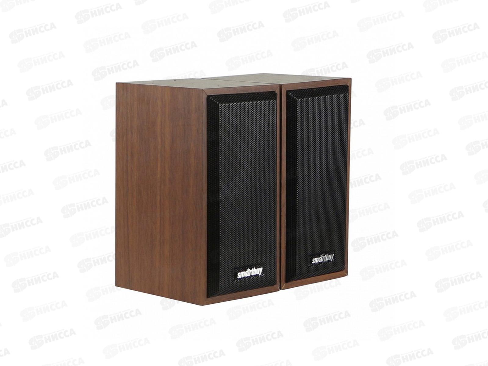 Акуст.система SmartBuy ONE, USB,  6Вт, дерево, коричневая, SBA-102