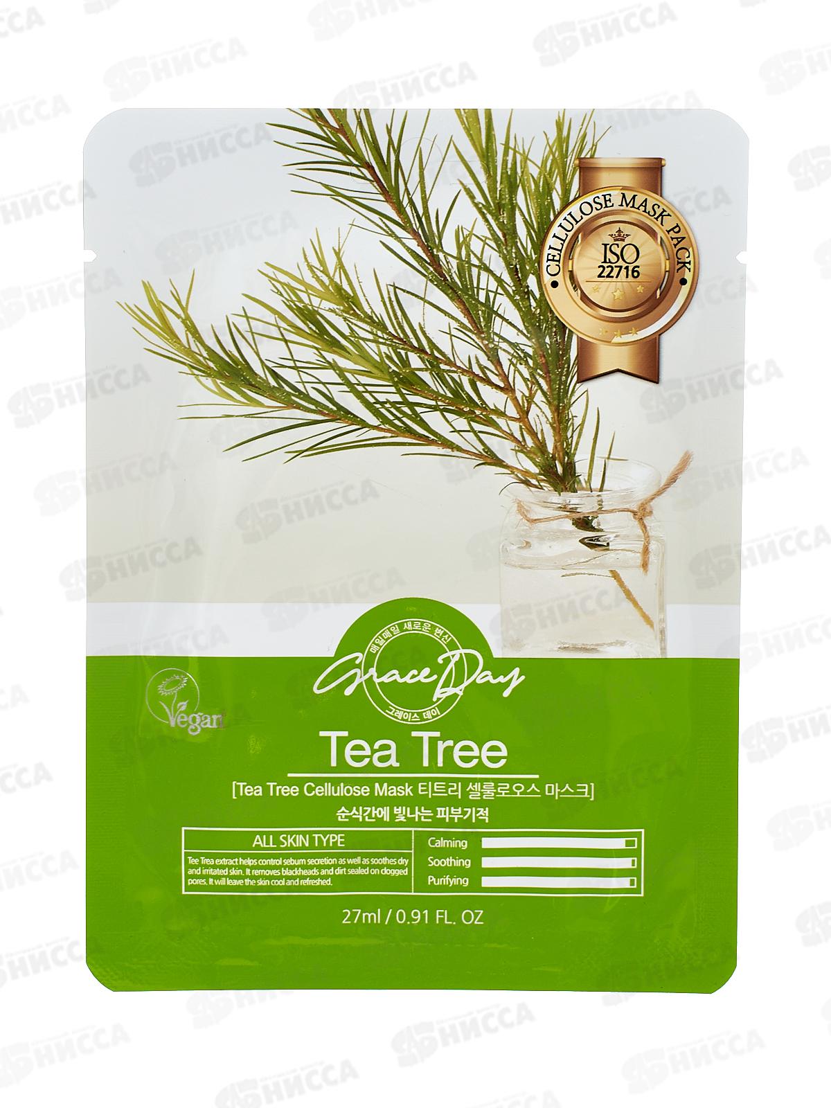 Grace Day Маска тканевая с экстрактом чайного дерева 27мл 653175