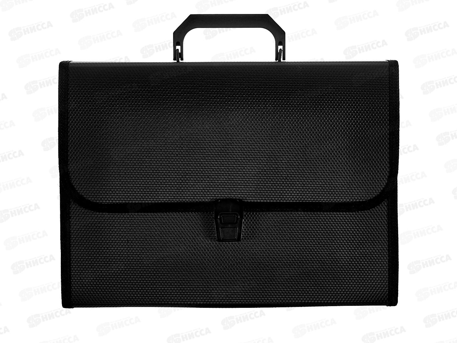 Портфель INFORMAT А4 черный пластик 950мкм 13отд. замок NL6275-13 *1