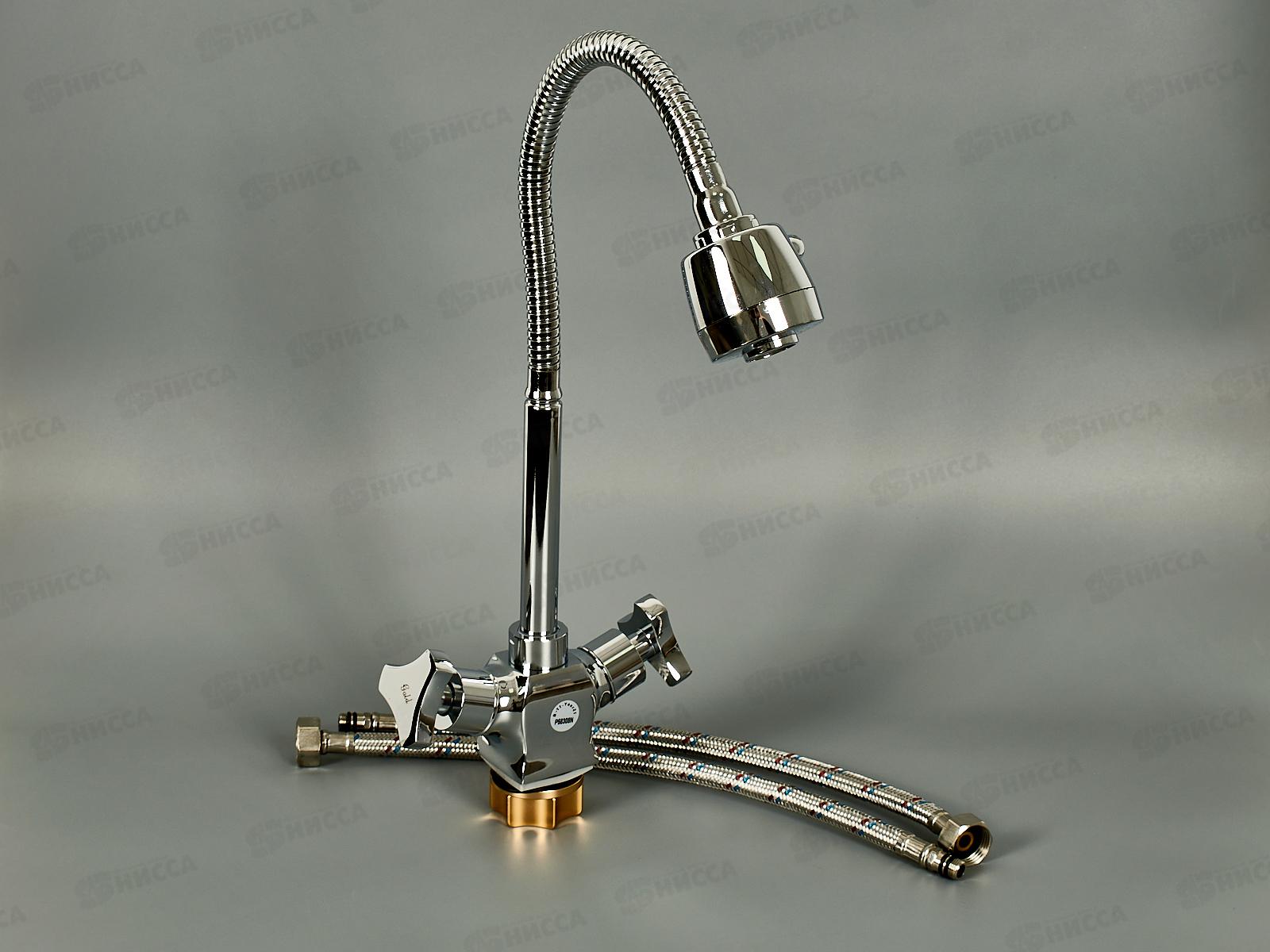 Смеситель д/кухни РОТАТО Р58308N гиб.гусак