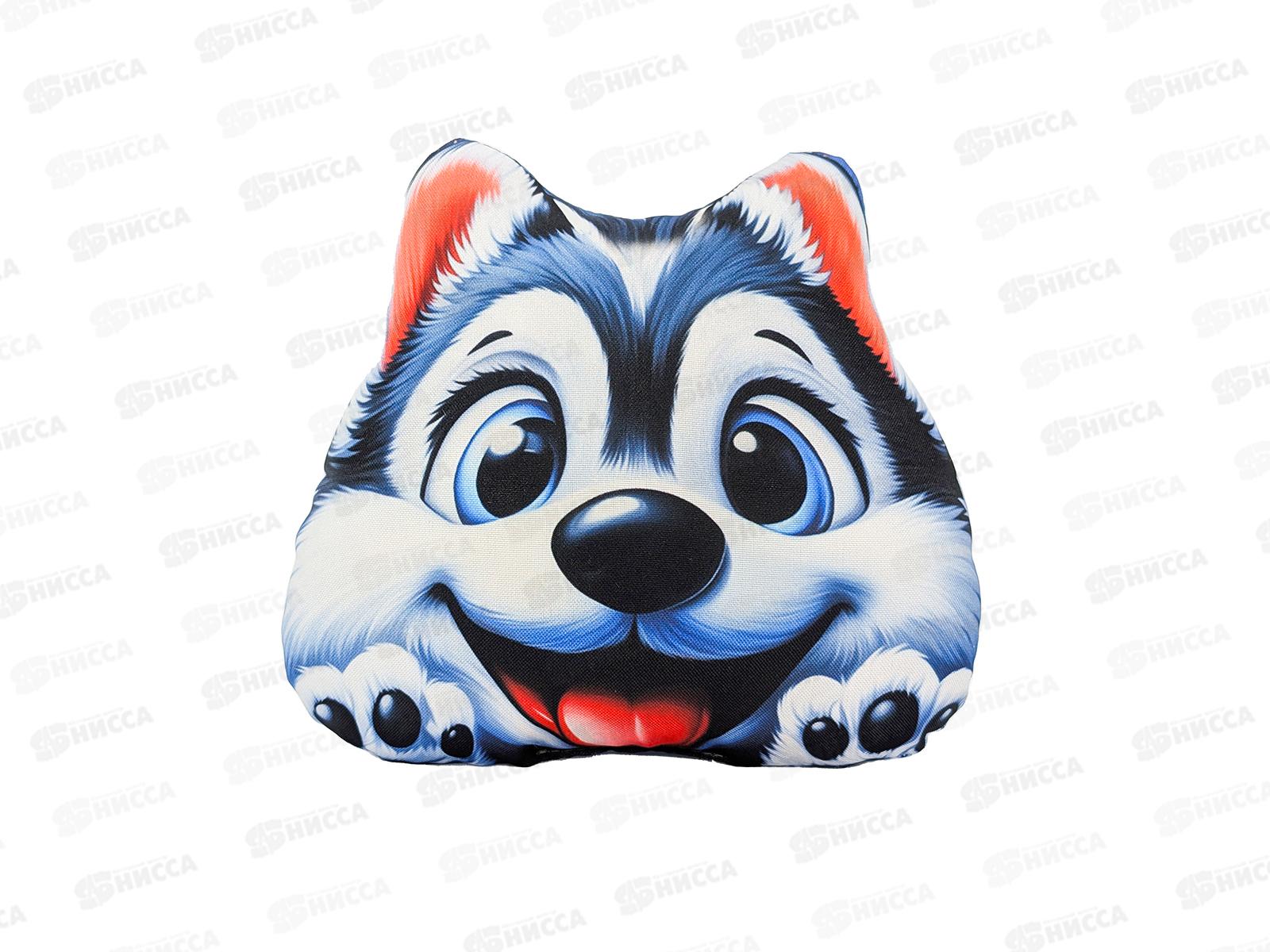 Подушка декоративная мордочка Собачка 30см МТГ01103 Levatoys в пак.