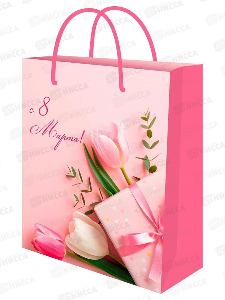 Пакет подарочный MI 18х23х8см (M) Весенние тюльпаны ППК-7685 *12