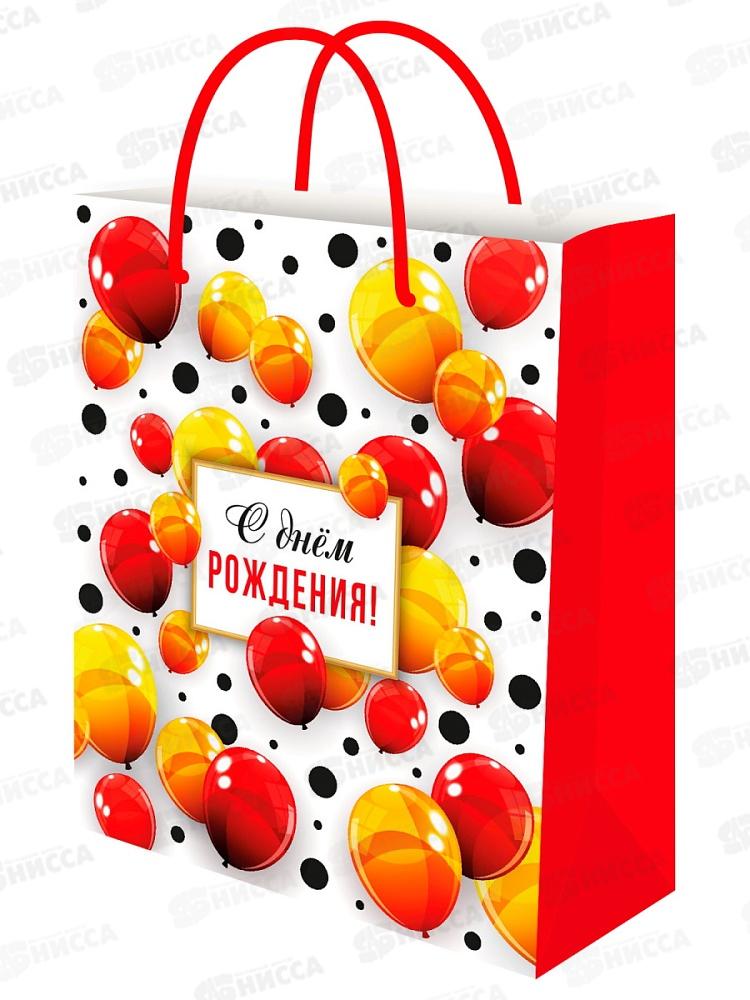 Пакет подарочный MI 26,4х32,7х8см (L) Глянцевые шары ППК-7852 *12