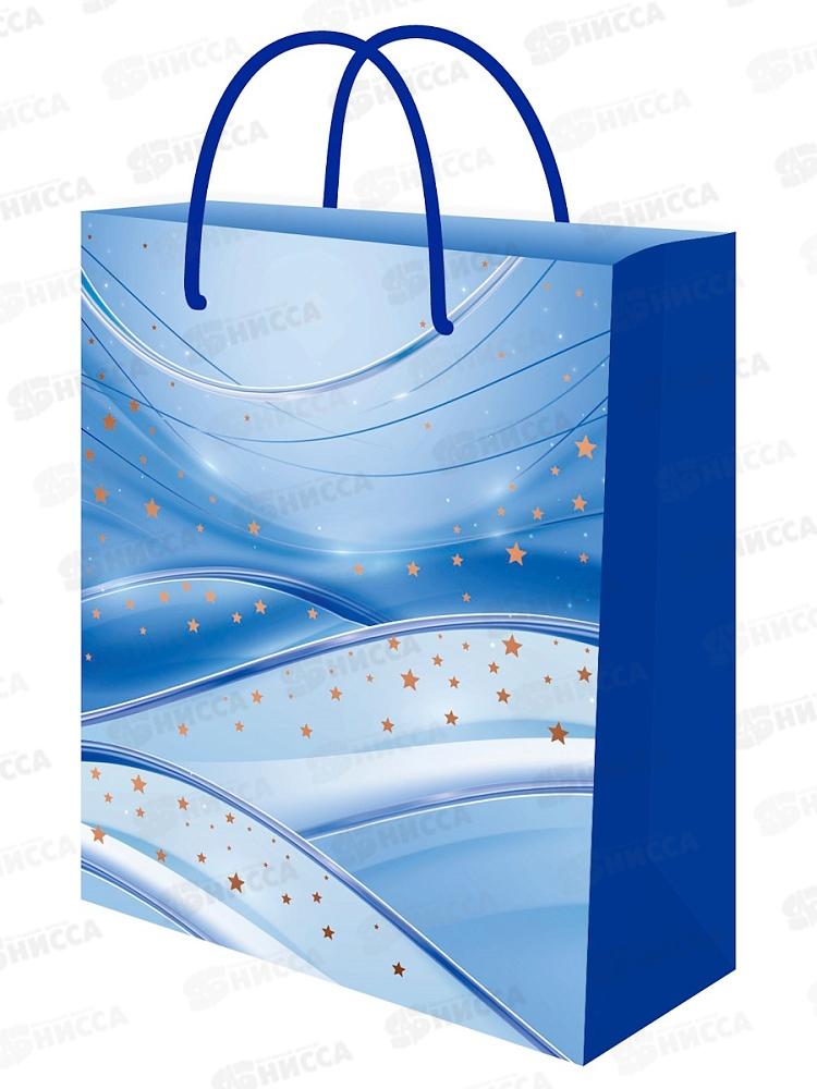 Пакет подарочный MI 26,4х32,7х8см Звездный шелк, ППК-7817 *12