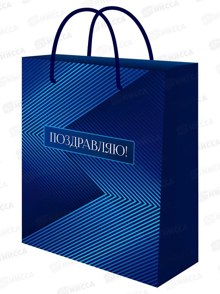 Пакет подарочный MI 26,4х32,7х8см Классика, ППК-7810 *12