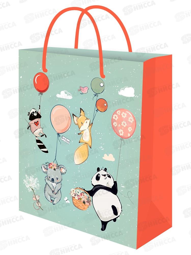 Пакет подарочный MI 26,4х32,7х8см Летящая компания, ППК-7868 *12