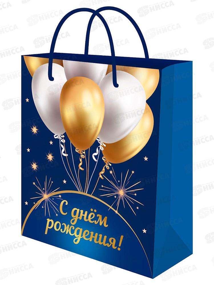 Пакет подарочный MI 26,4х32,7х8см Микс шаров, ППК-7813 *12