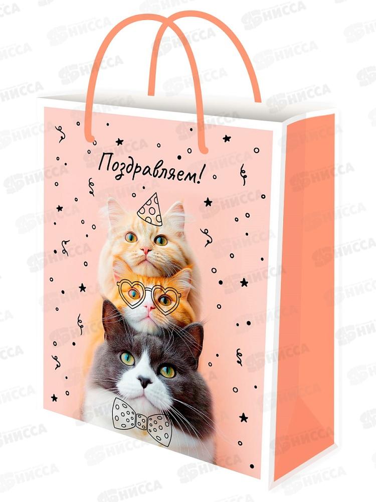 Пакет подарочный MI 26,4х32,7х8см Милые питомцы, ППК-7853 *12