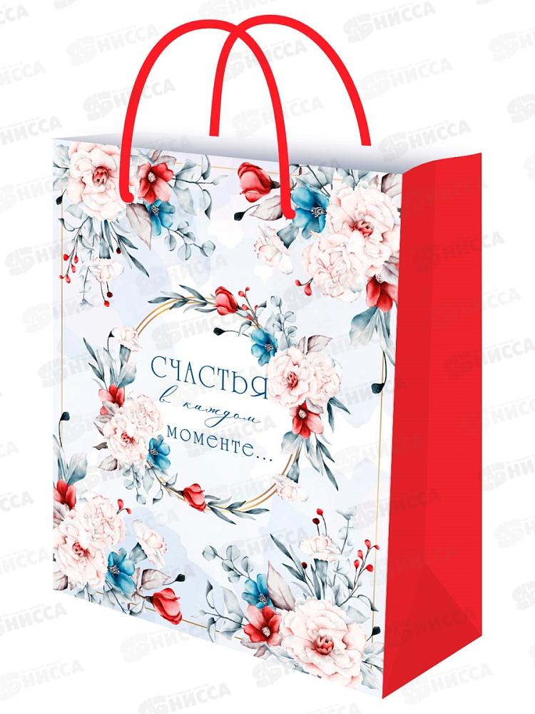 Пакет подарочный MI 26,4х32,7х8см Моменты счастья, ППК-7859 *12