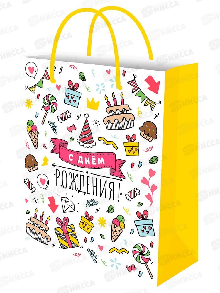 Пакет подарочный MI 26,4х32,7х8см Сладкий день, ППК-7841 *12